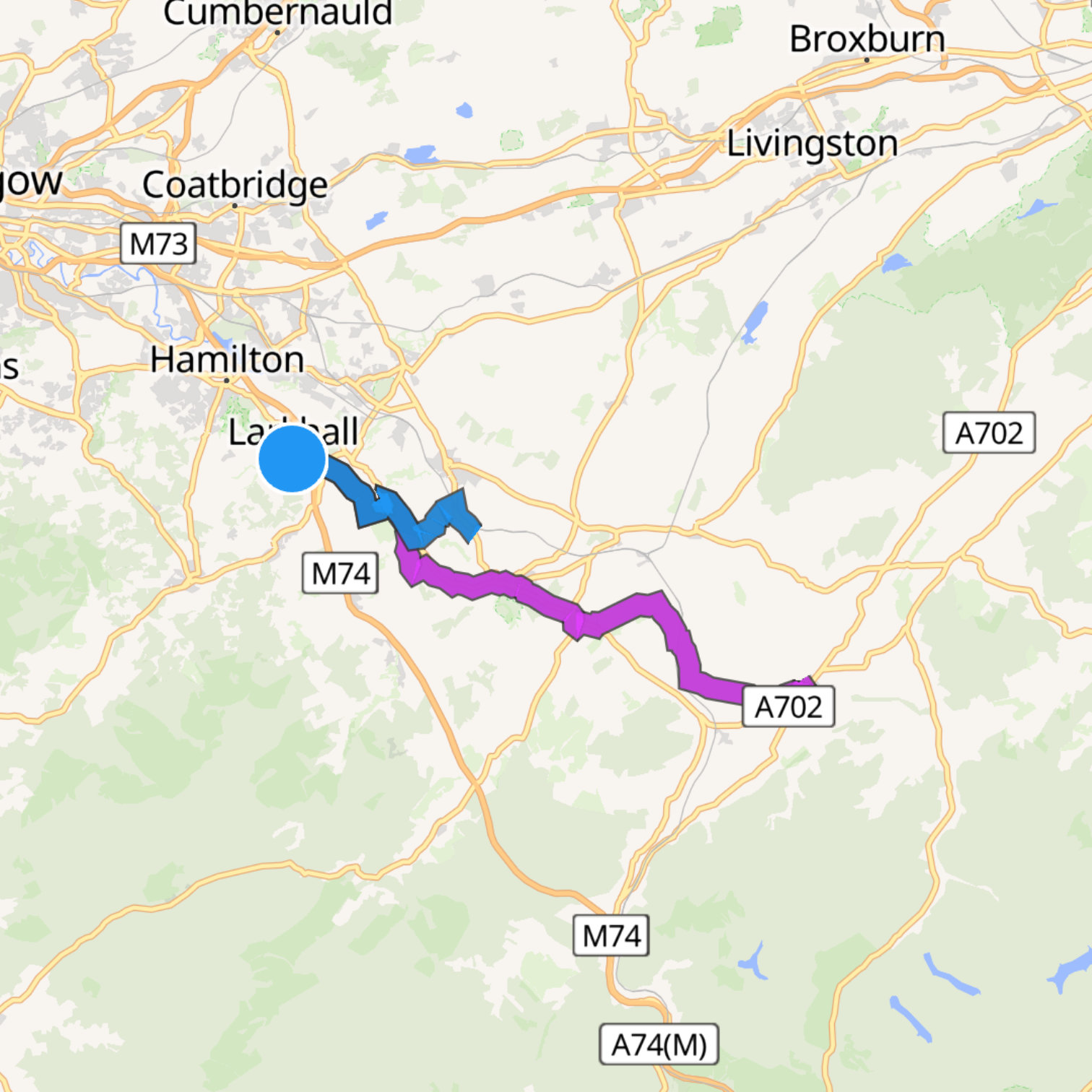 Map itinerary