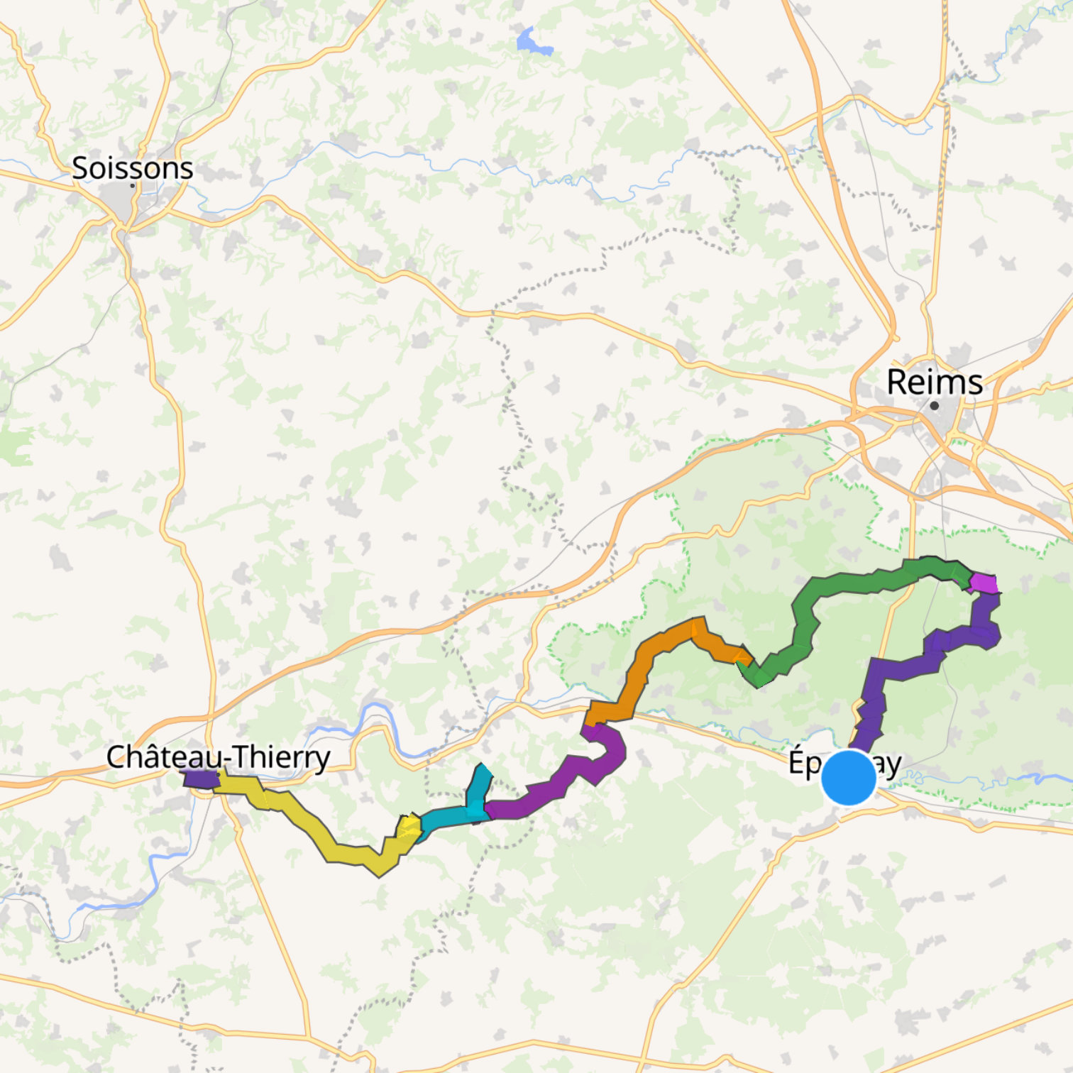 Map itinerary