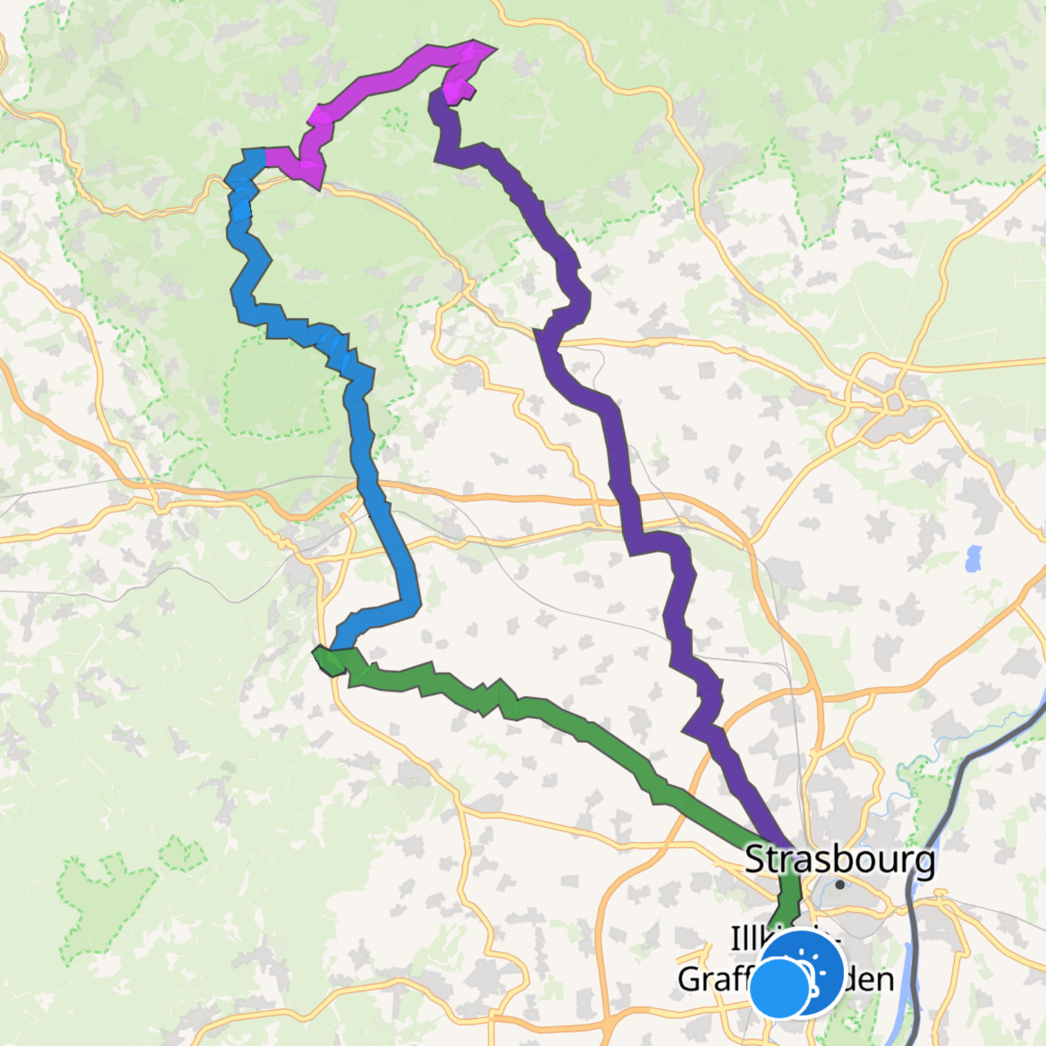 Map itinerary