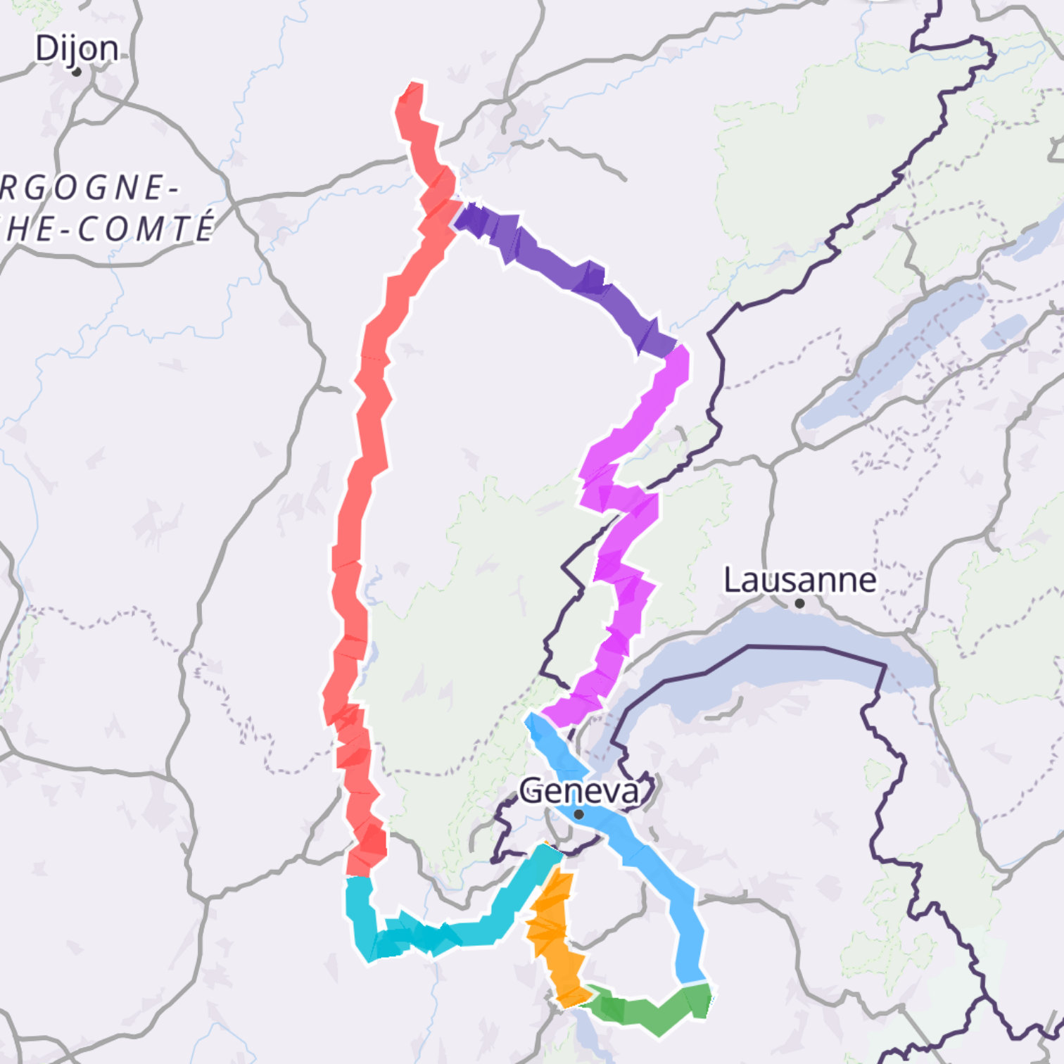 Map itinerary