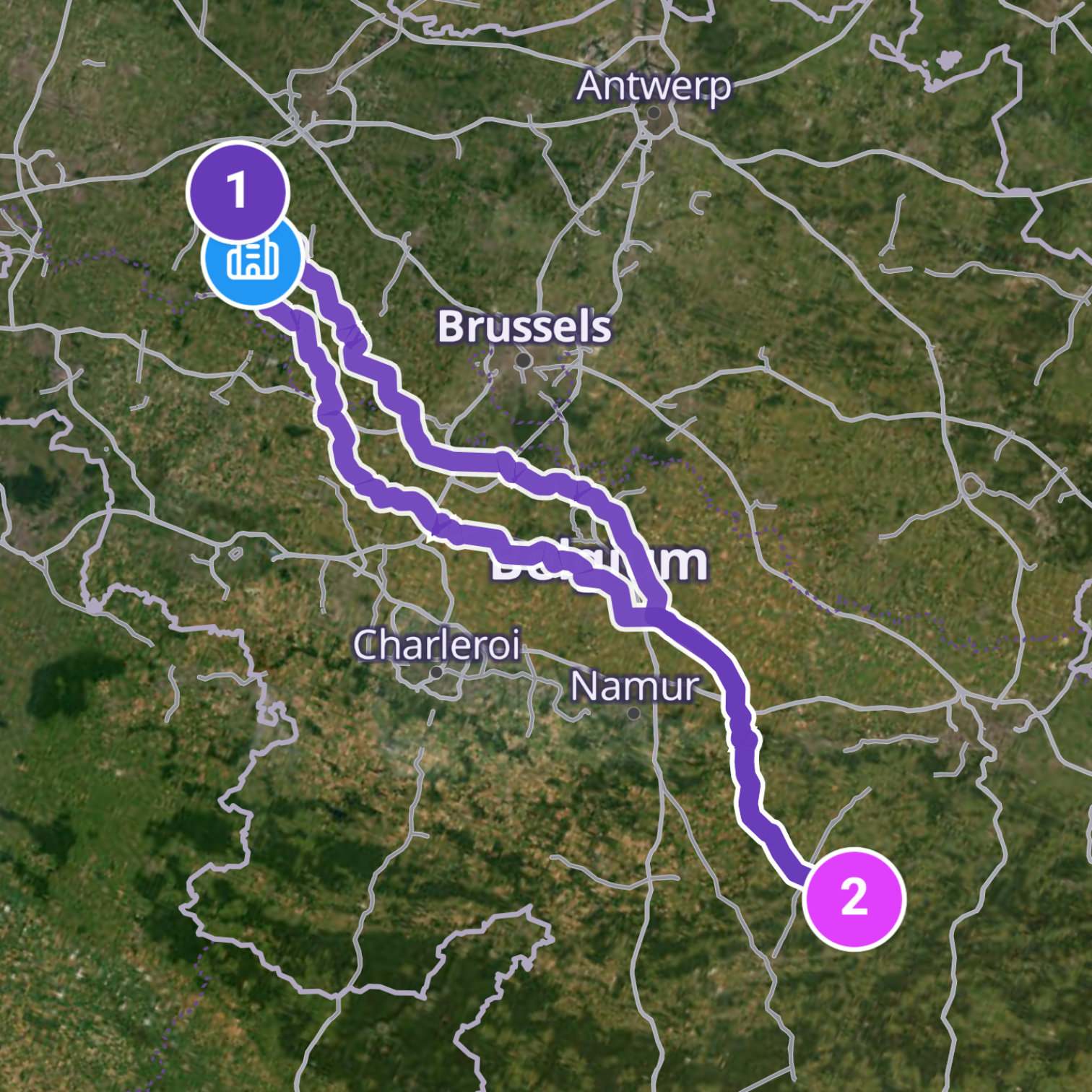 Map itinerary