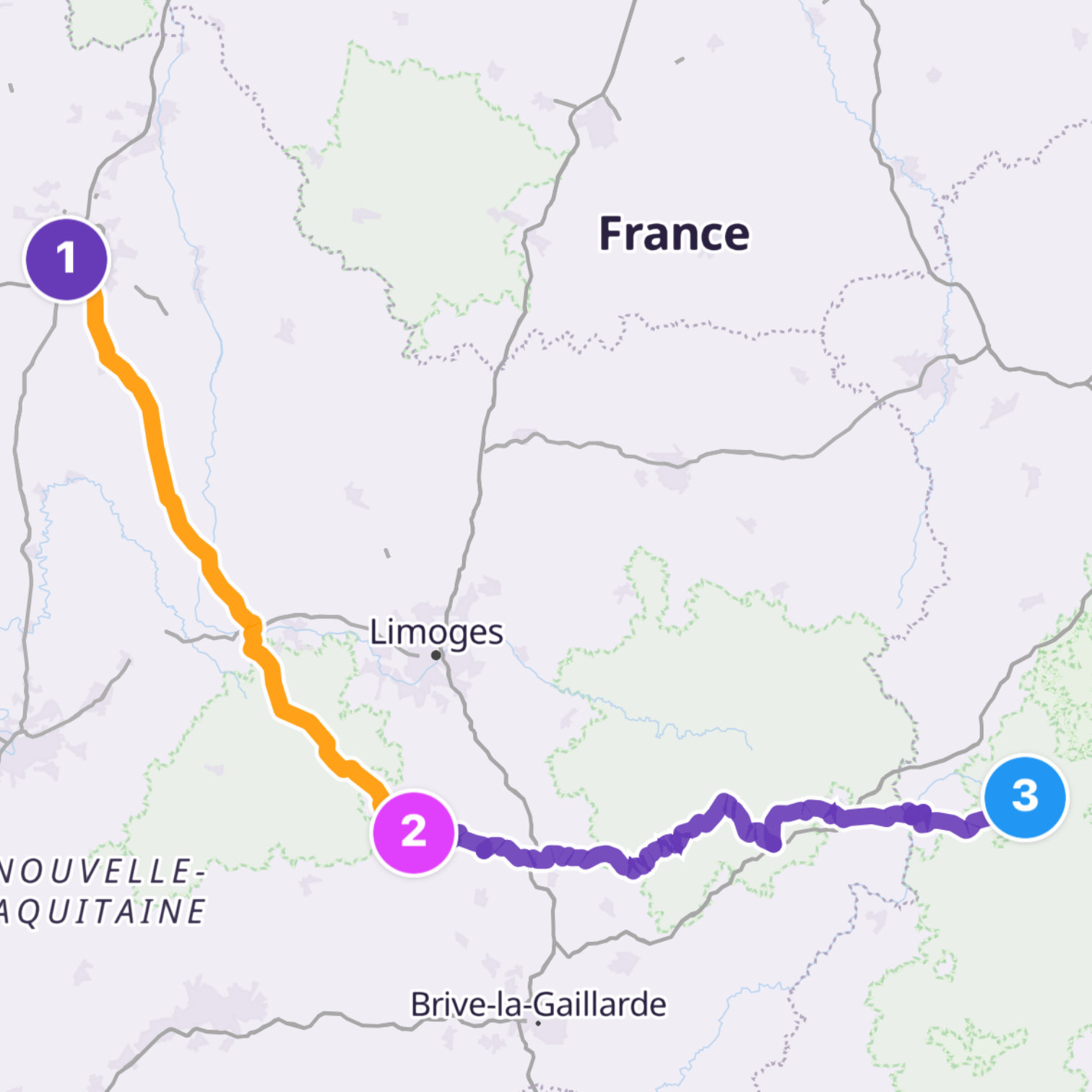 Map itinerary