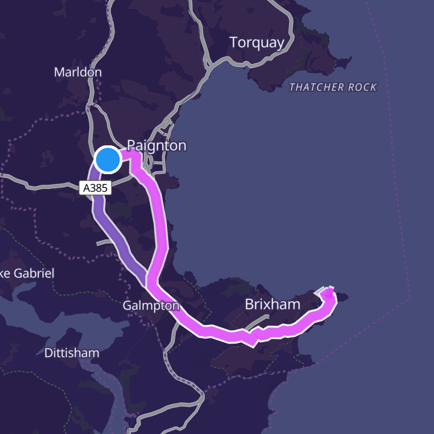 Map itinerary