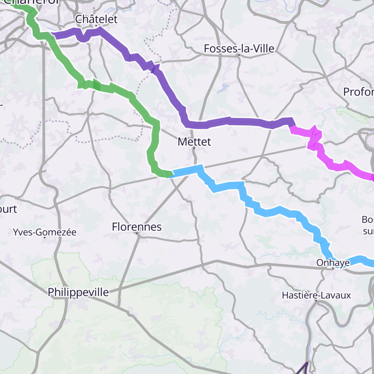 Map itinerary