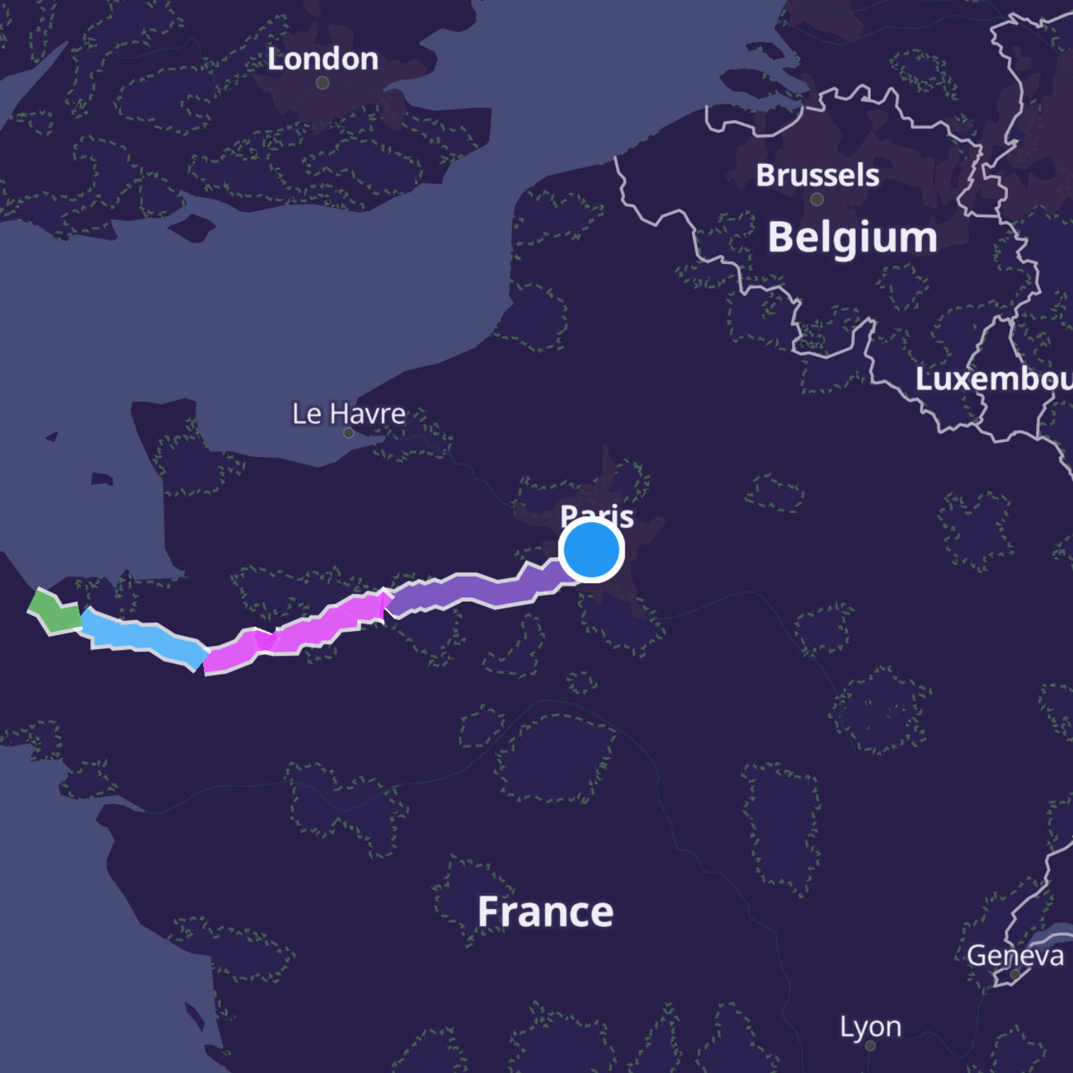 Map itinerary