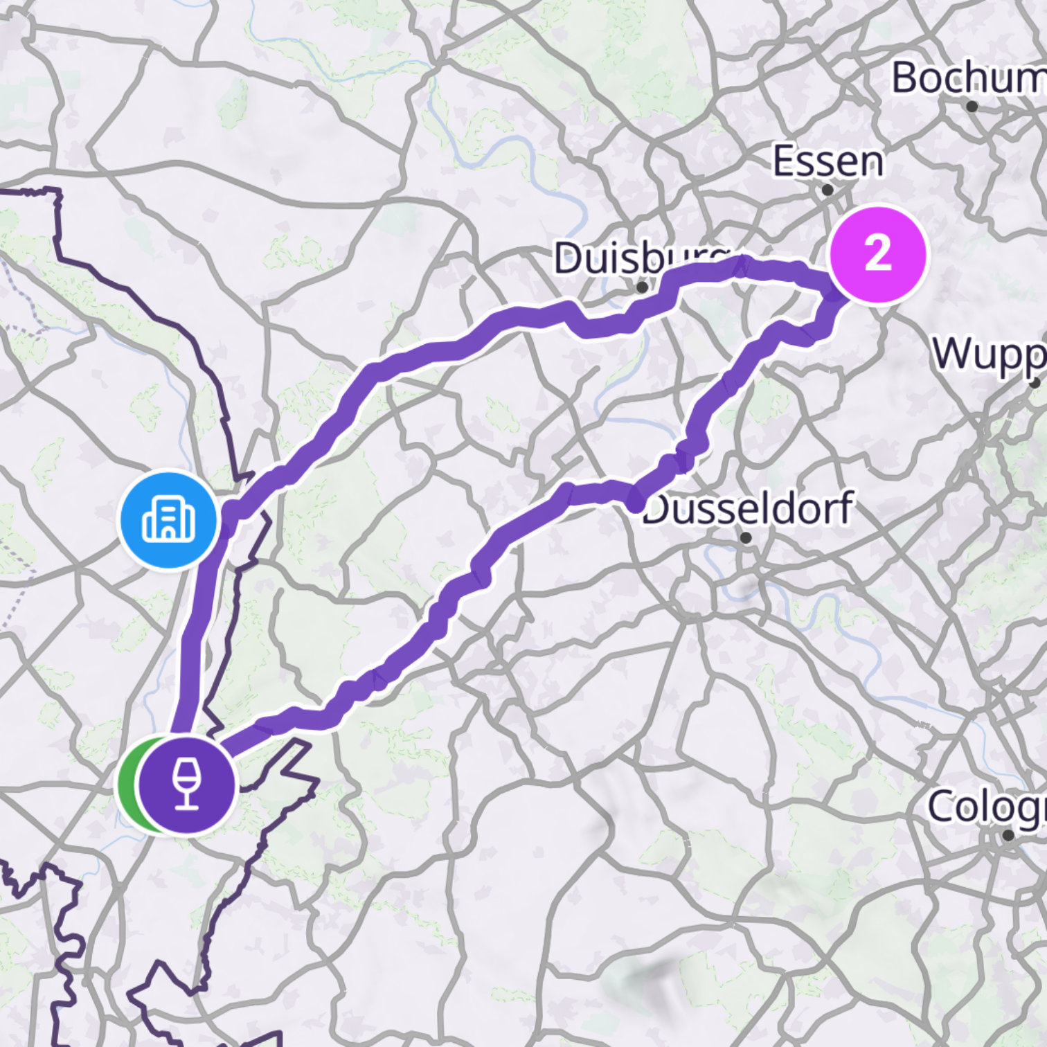 Map itinerary