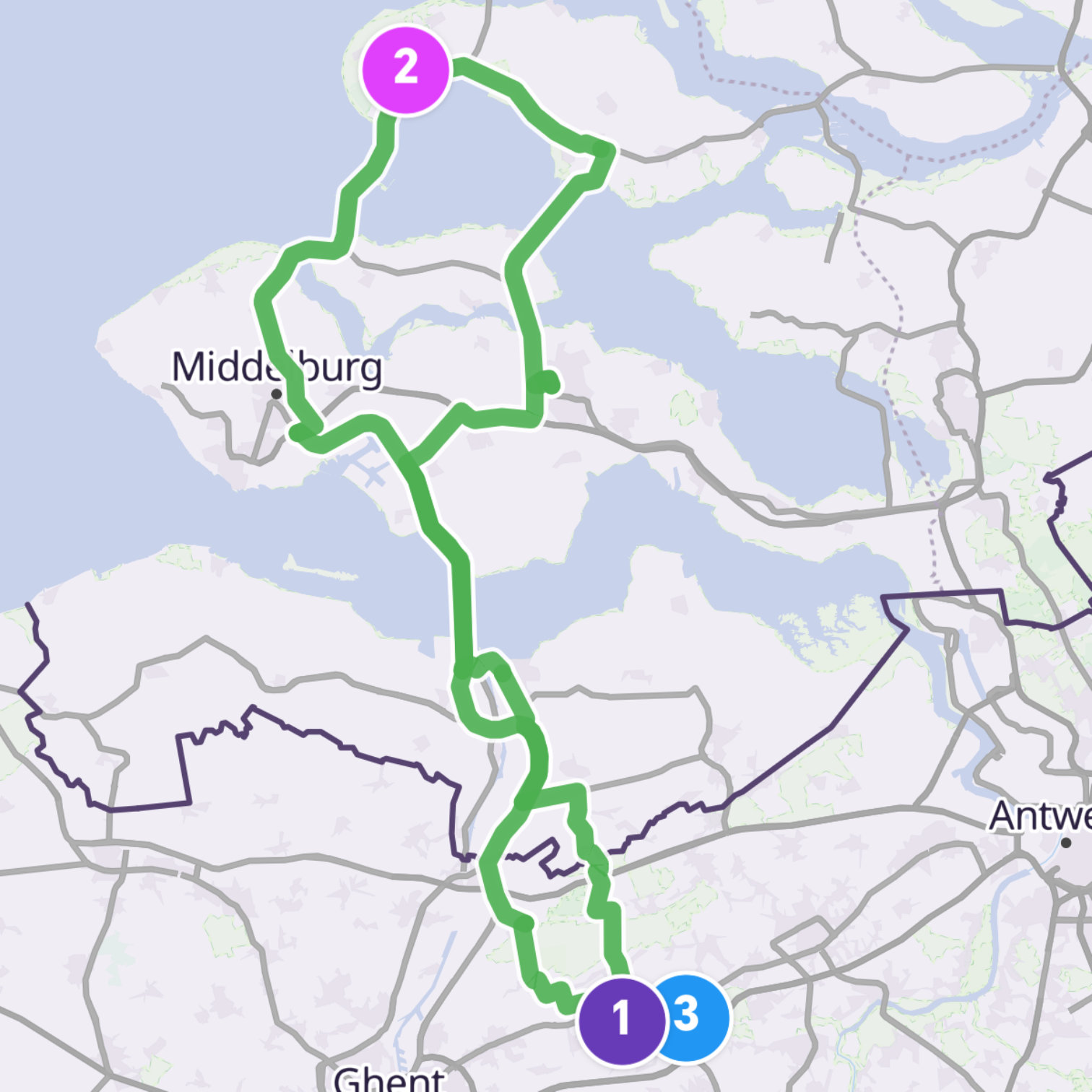 Map itinerary