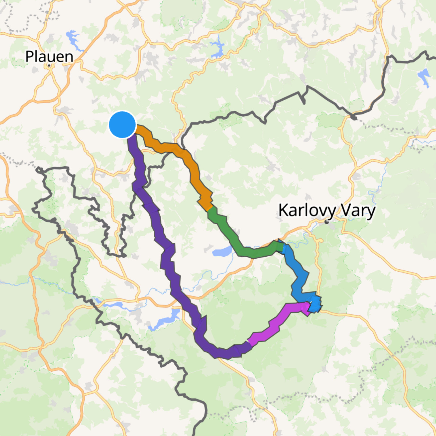 Map itinerary