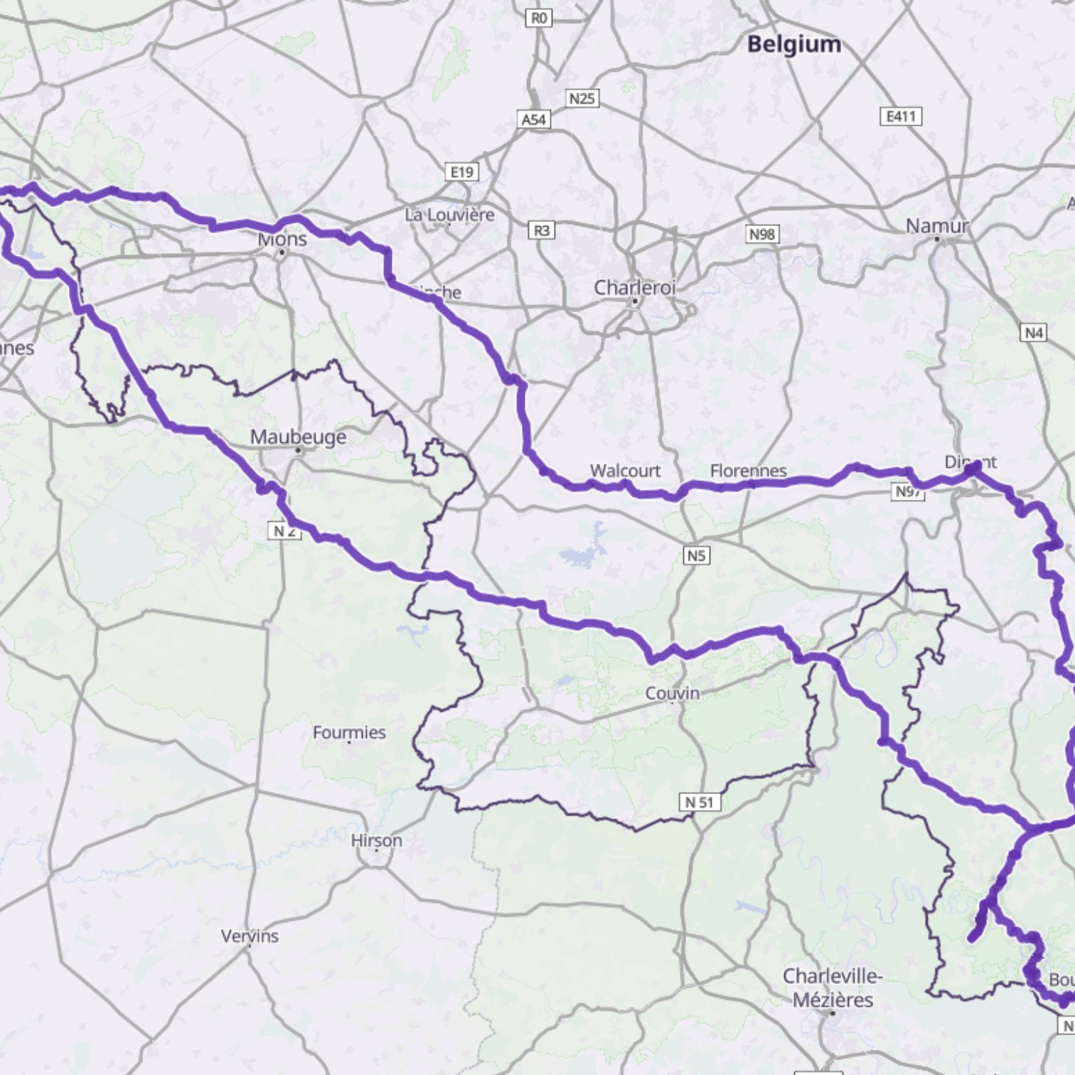 Map itinerary
