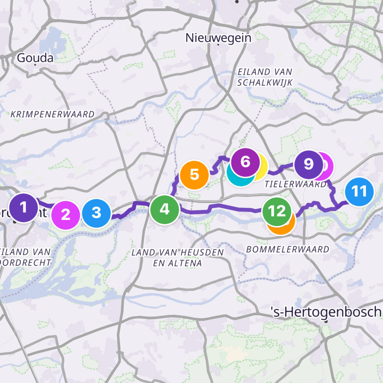 Map itinerary