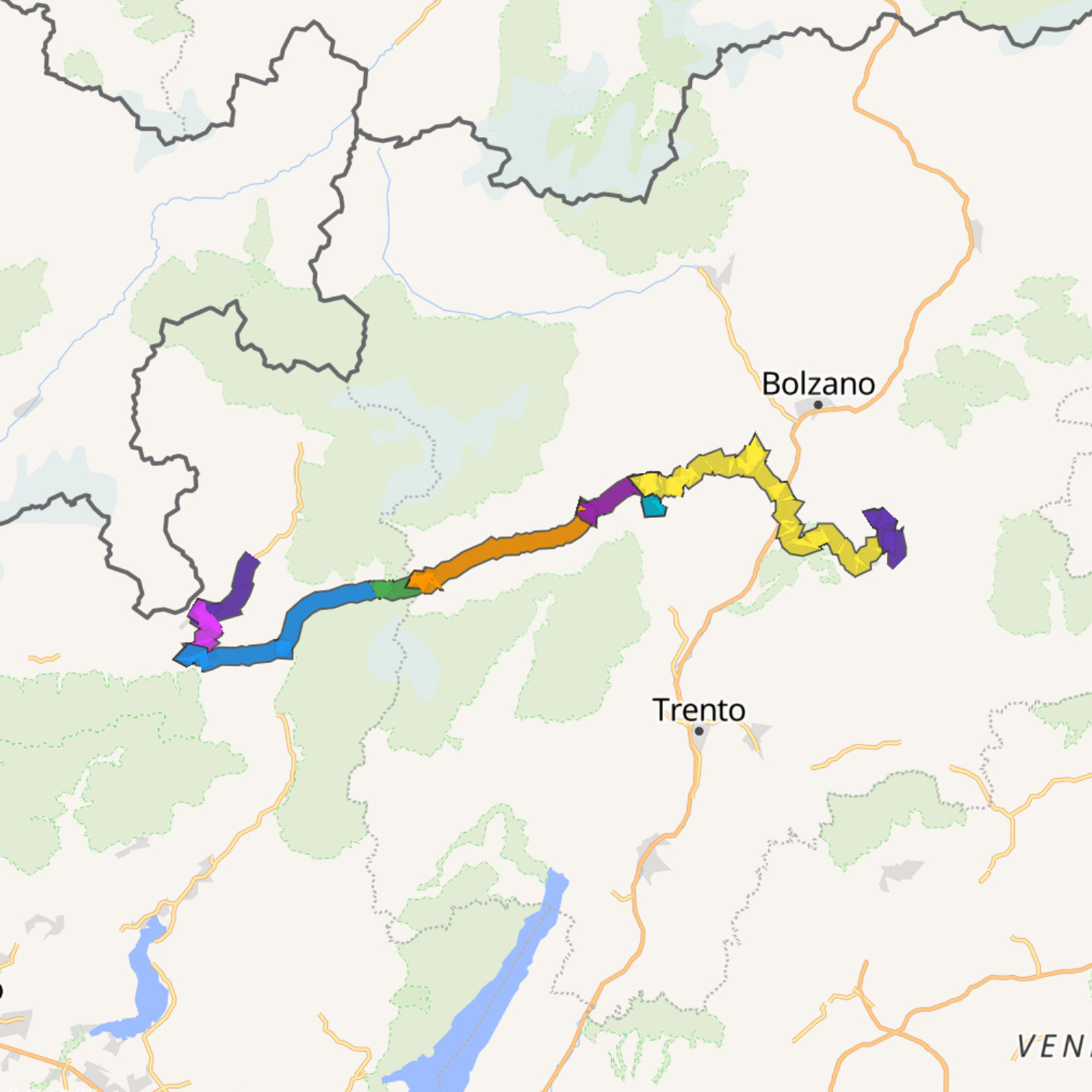 Map itinerary