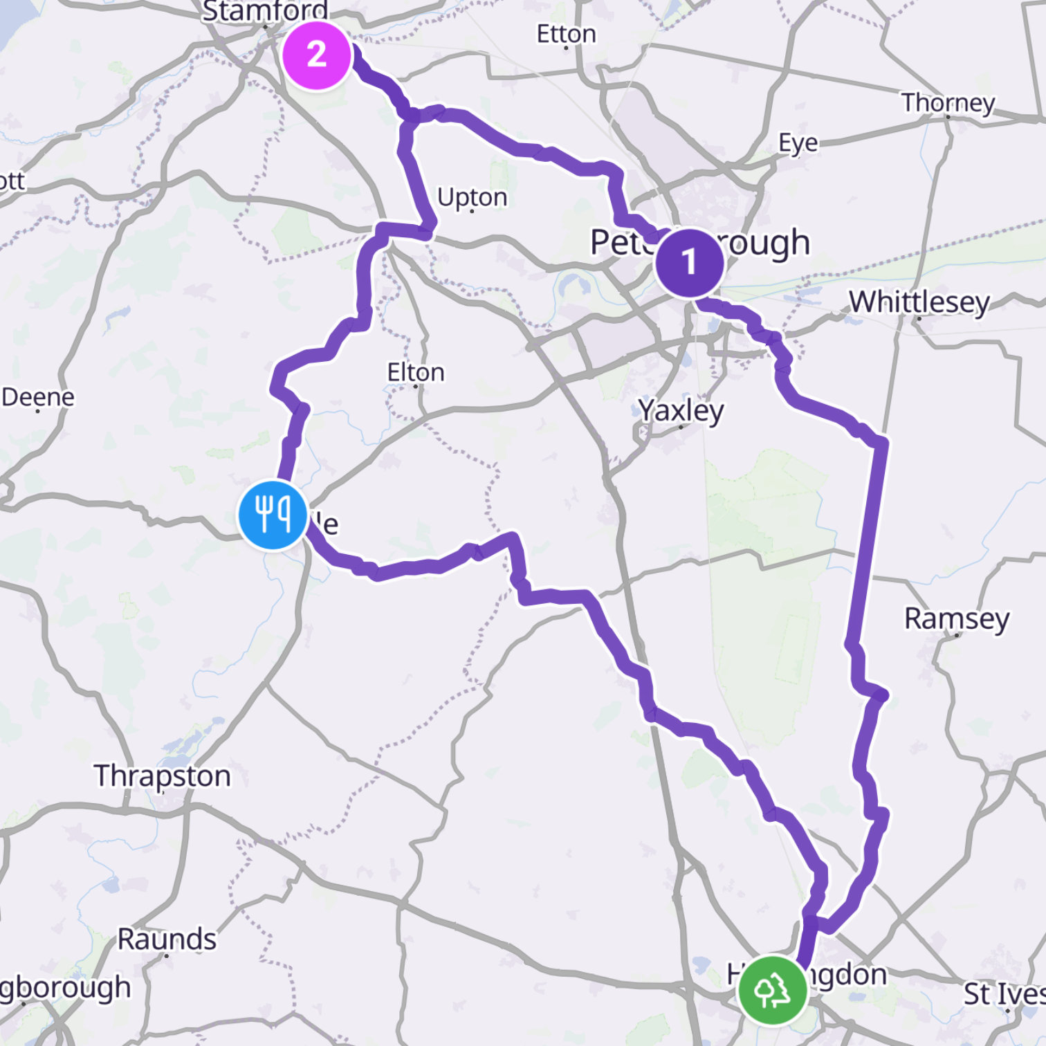 Map itinerary