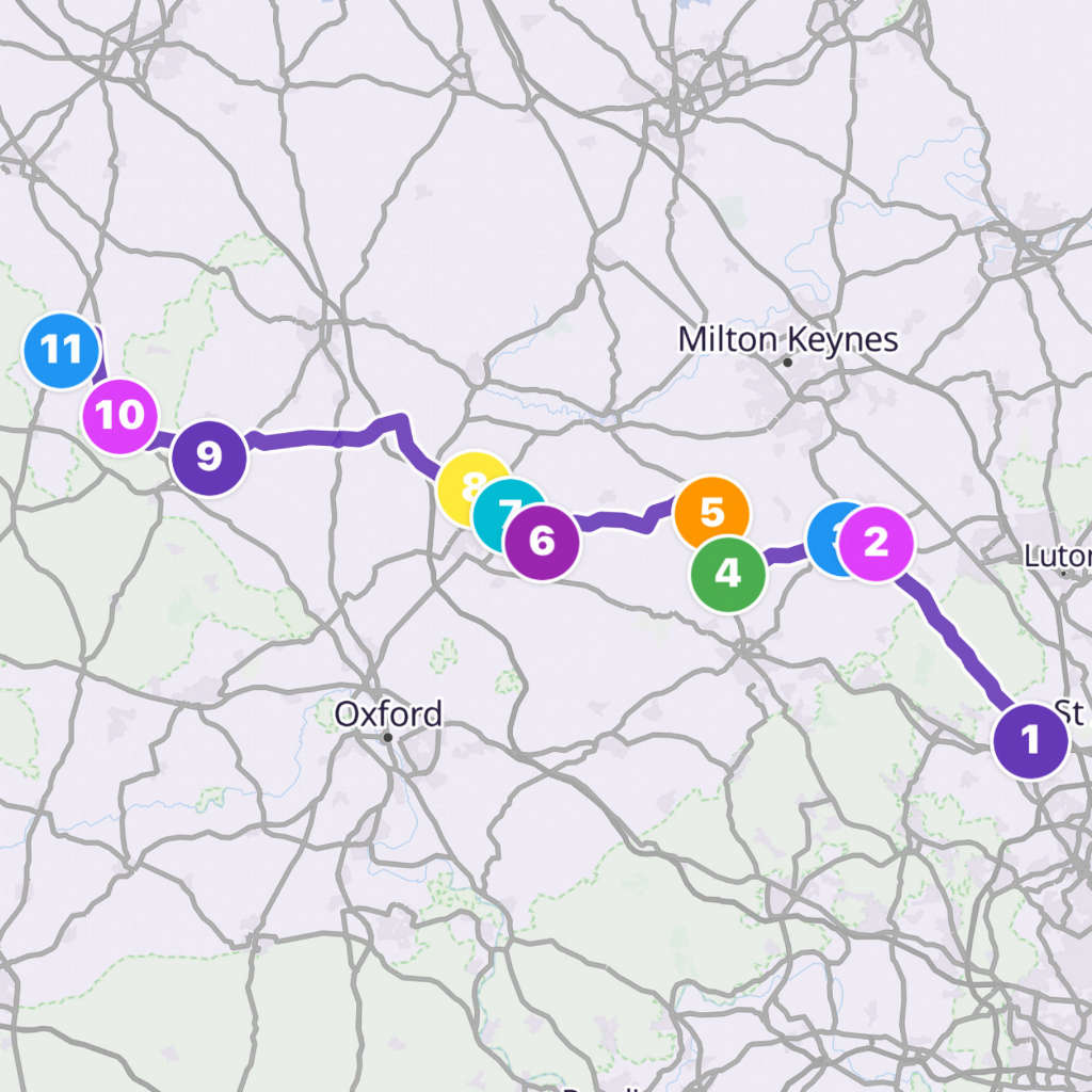 Map itinerary