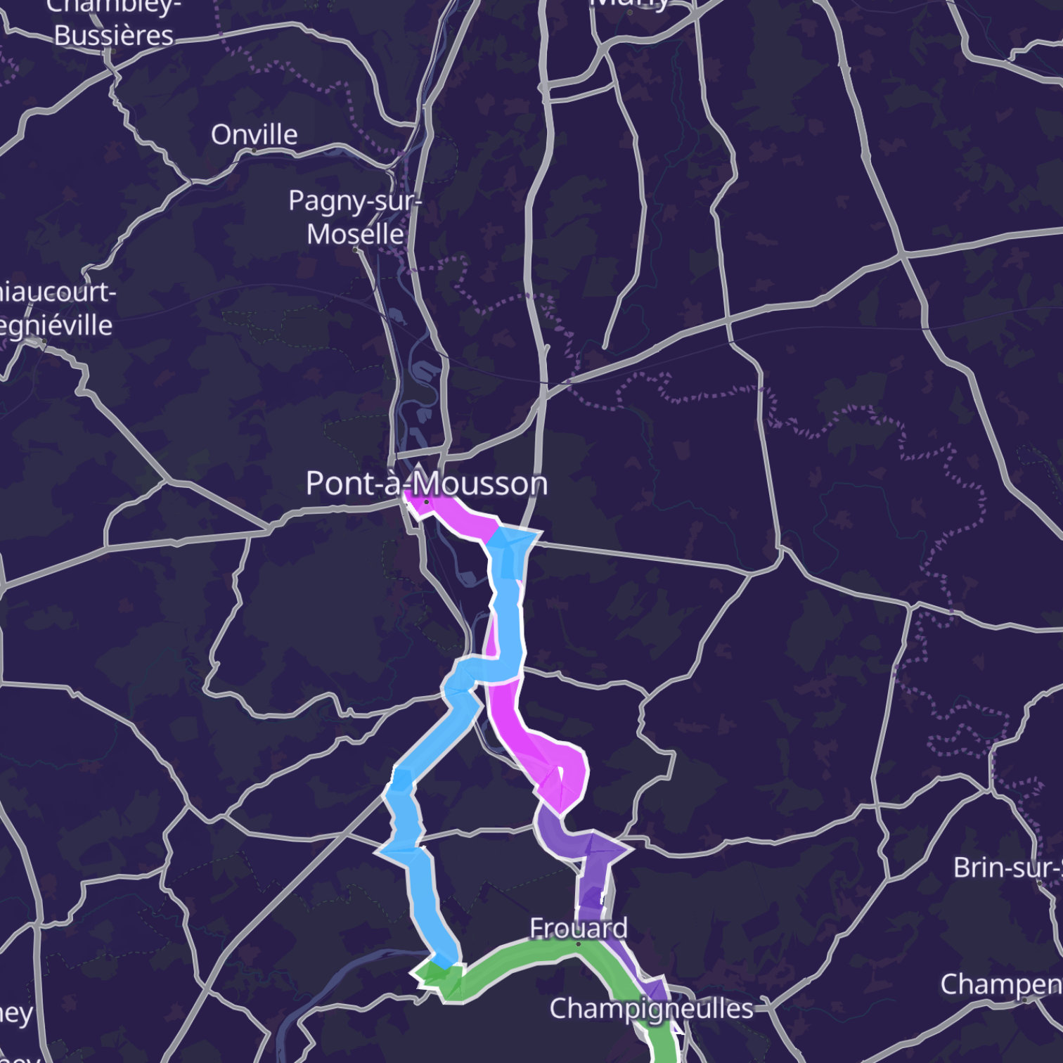 Map itinerary