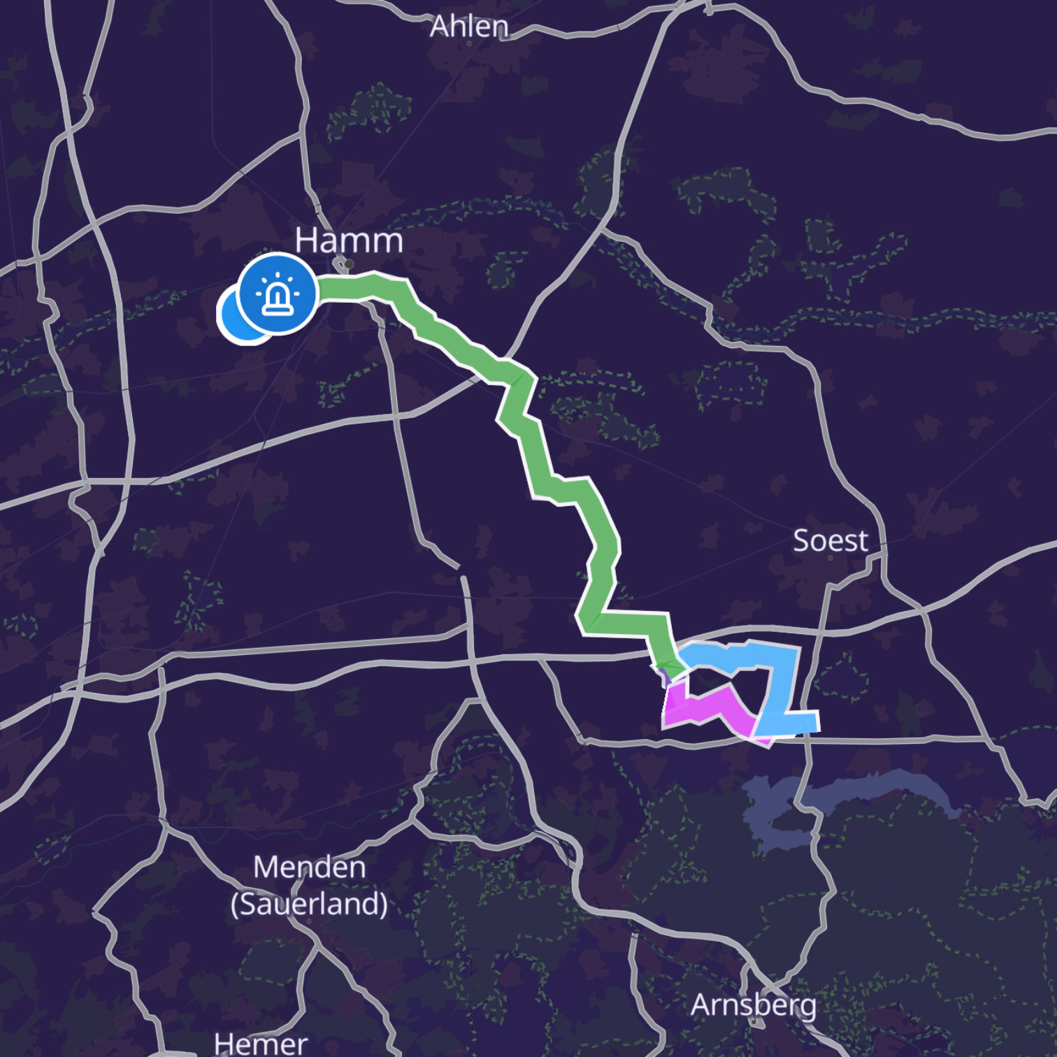 Map itinerary