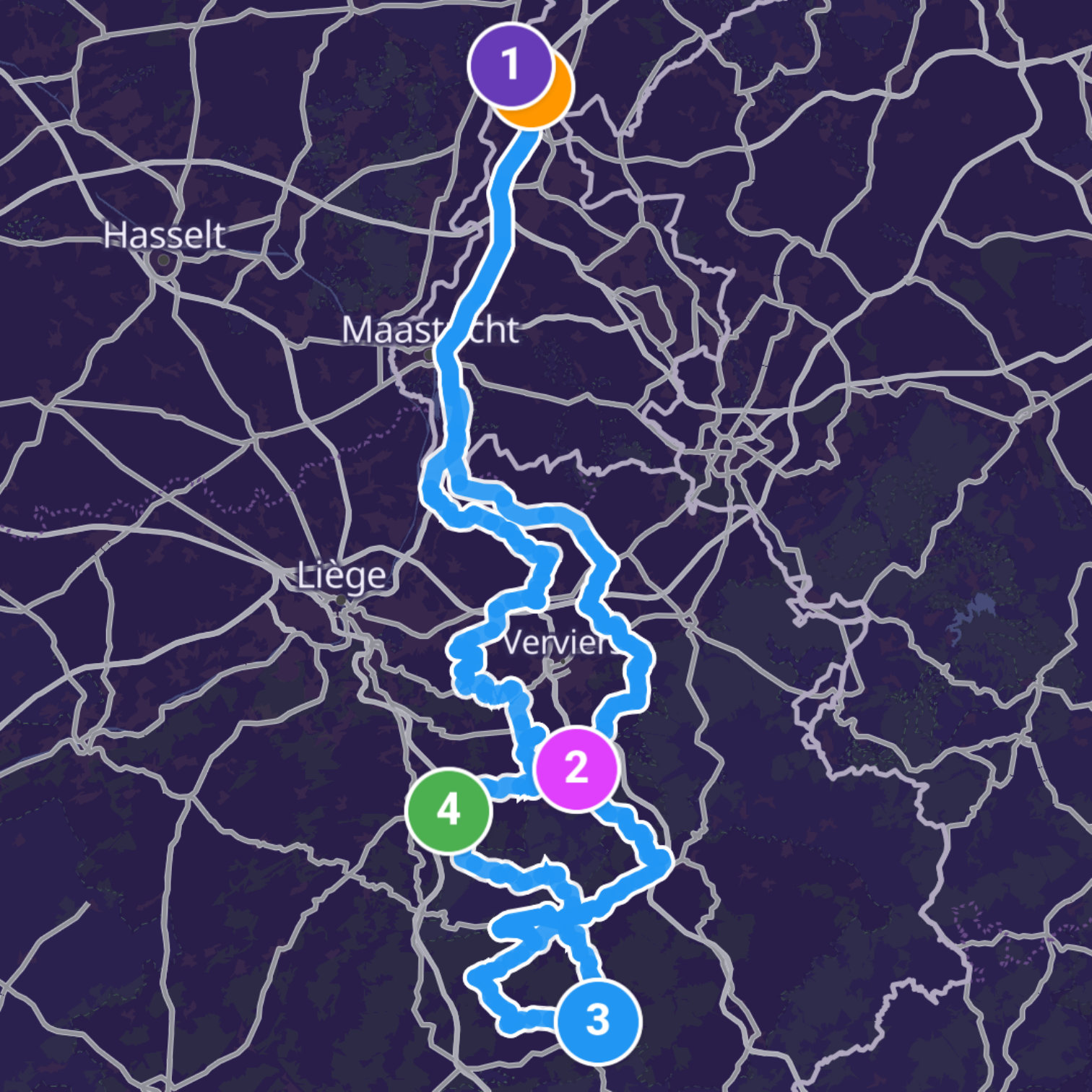 Map itinerary