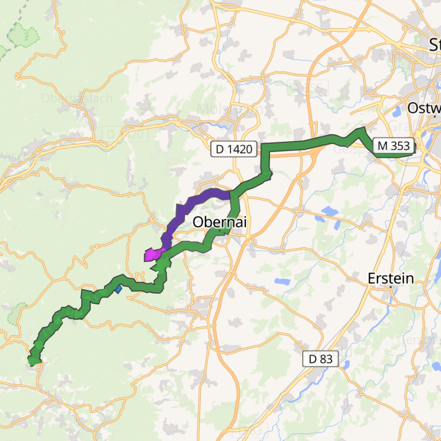 Map itinerary