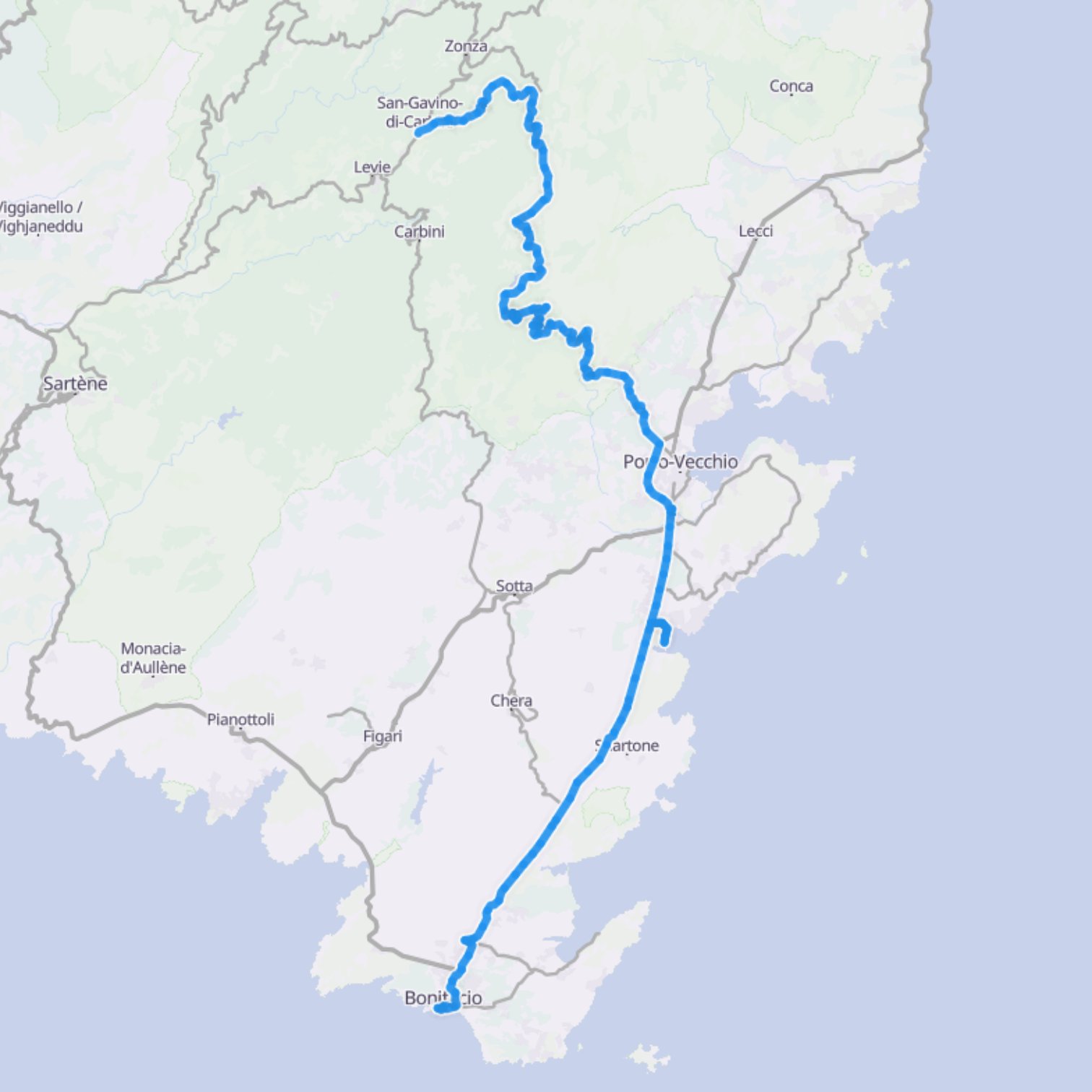 Map itinerary