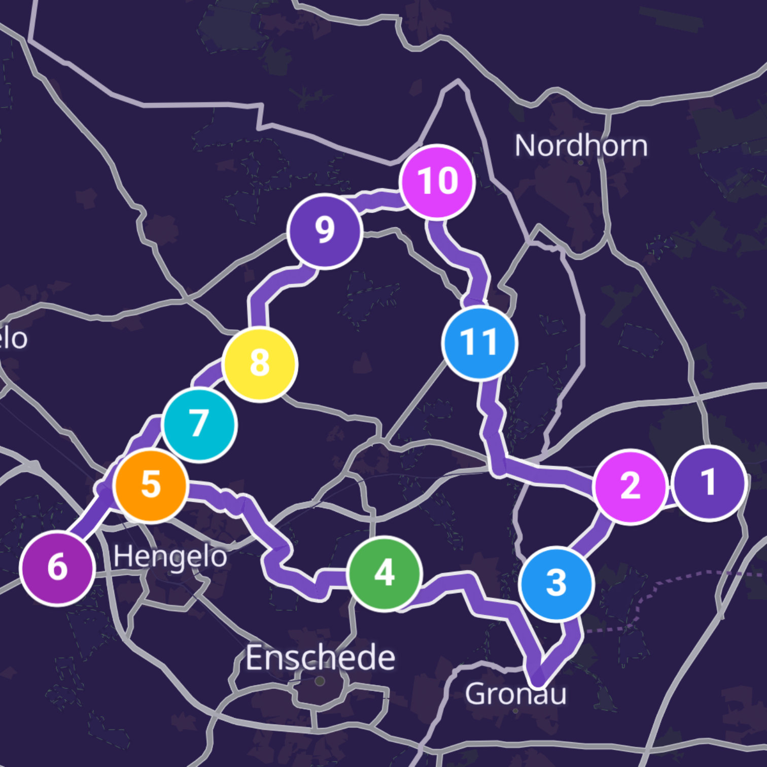Map itinerary