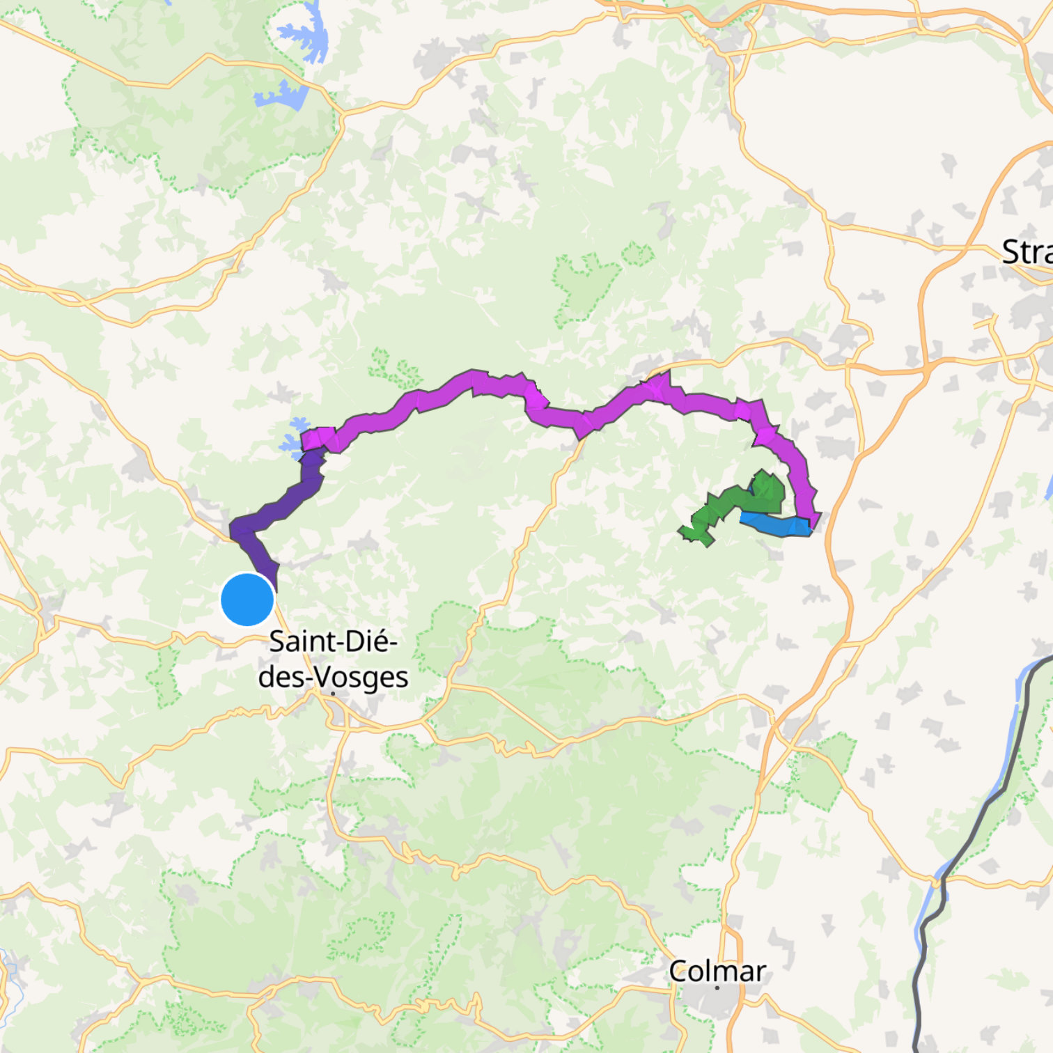 Map itinerary
