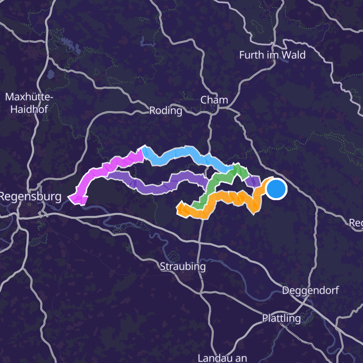 Map itinerary