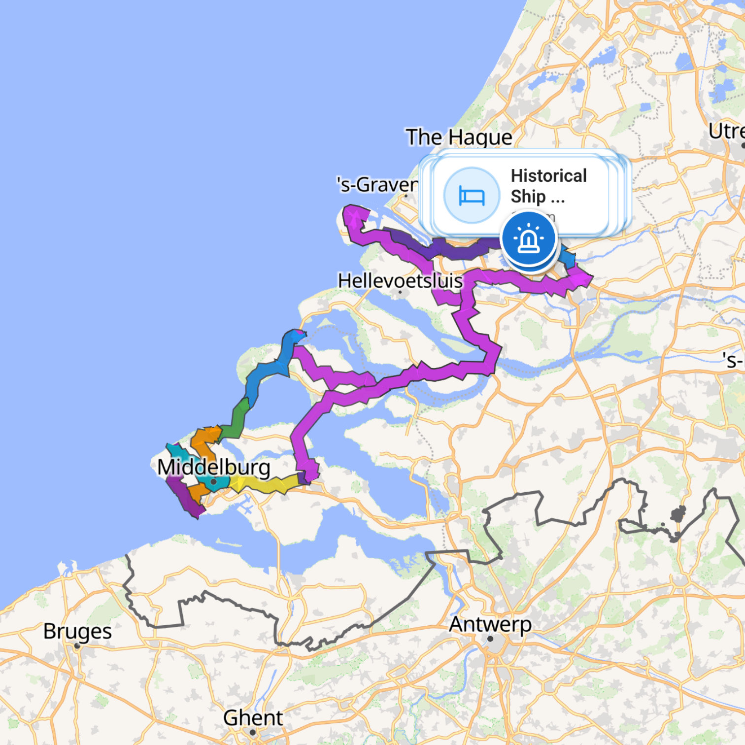 Map itinerary
