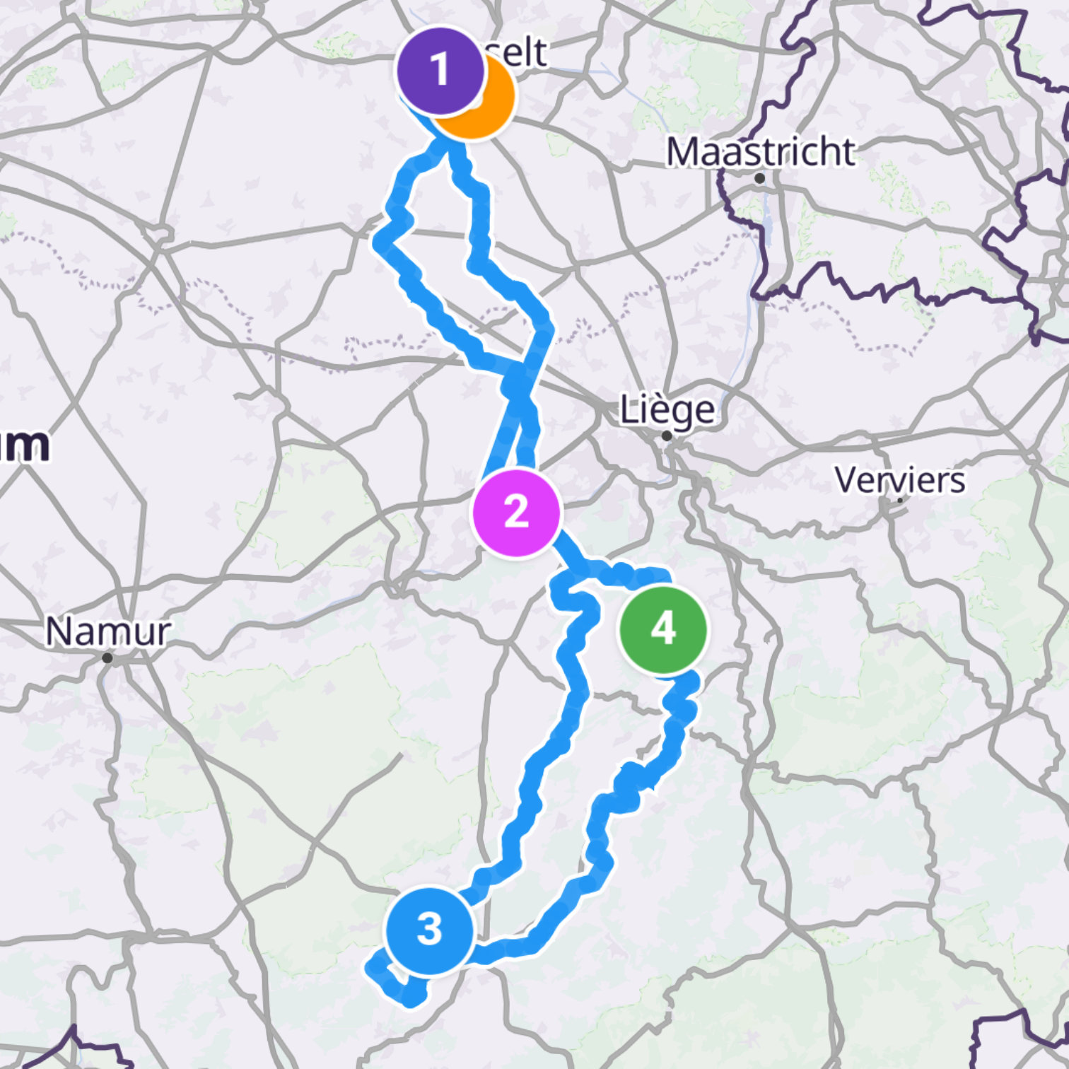 Map itinerary