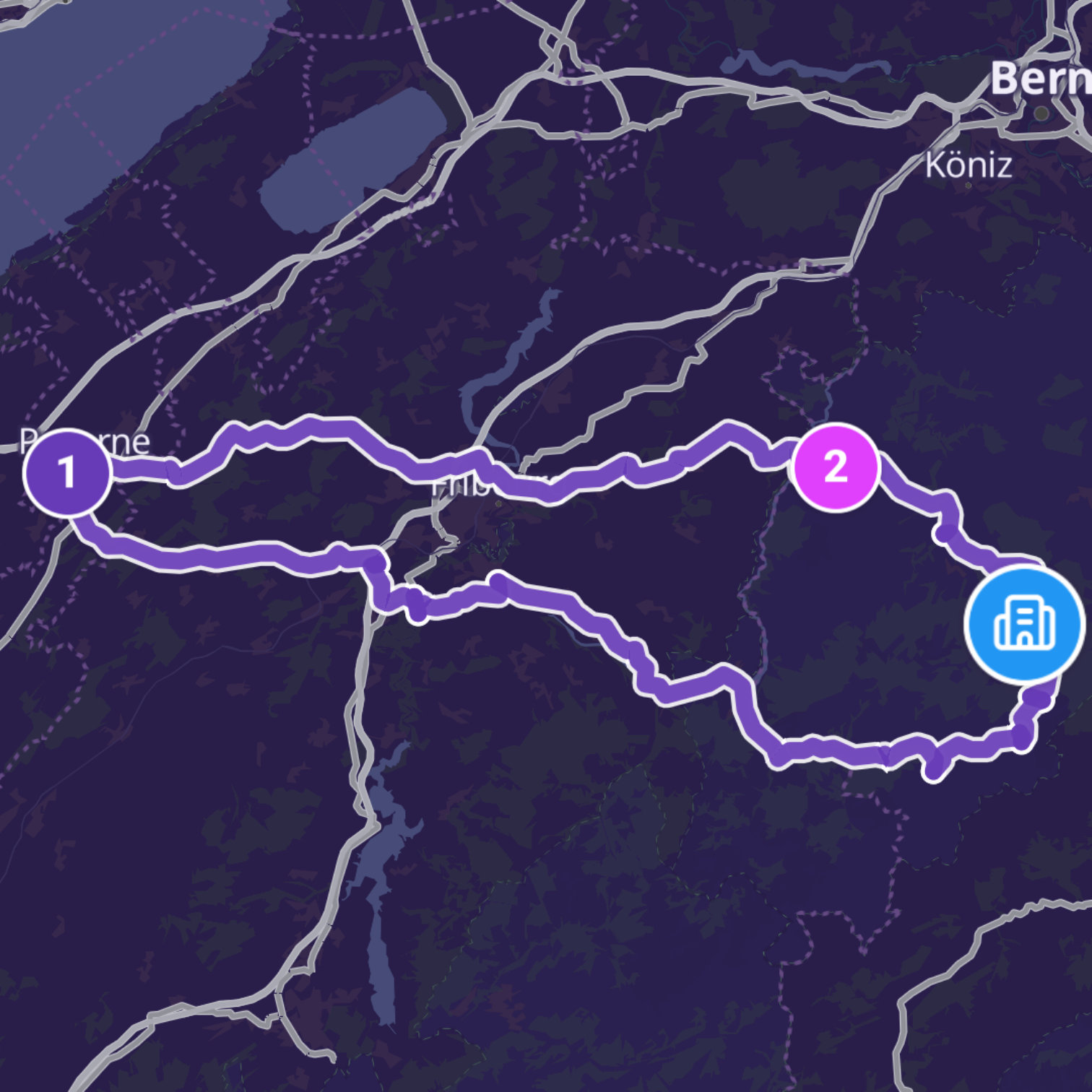 Map itinerary