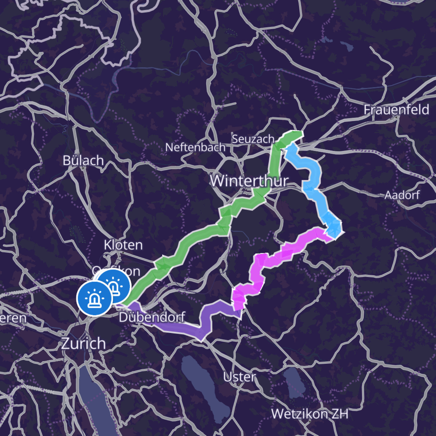 Map itinerary