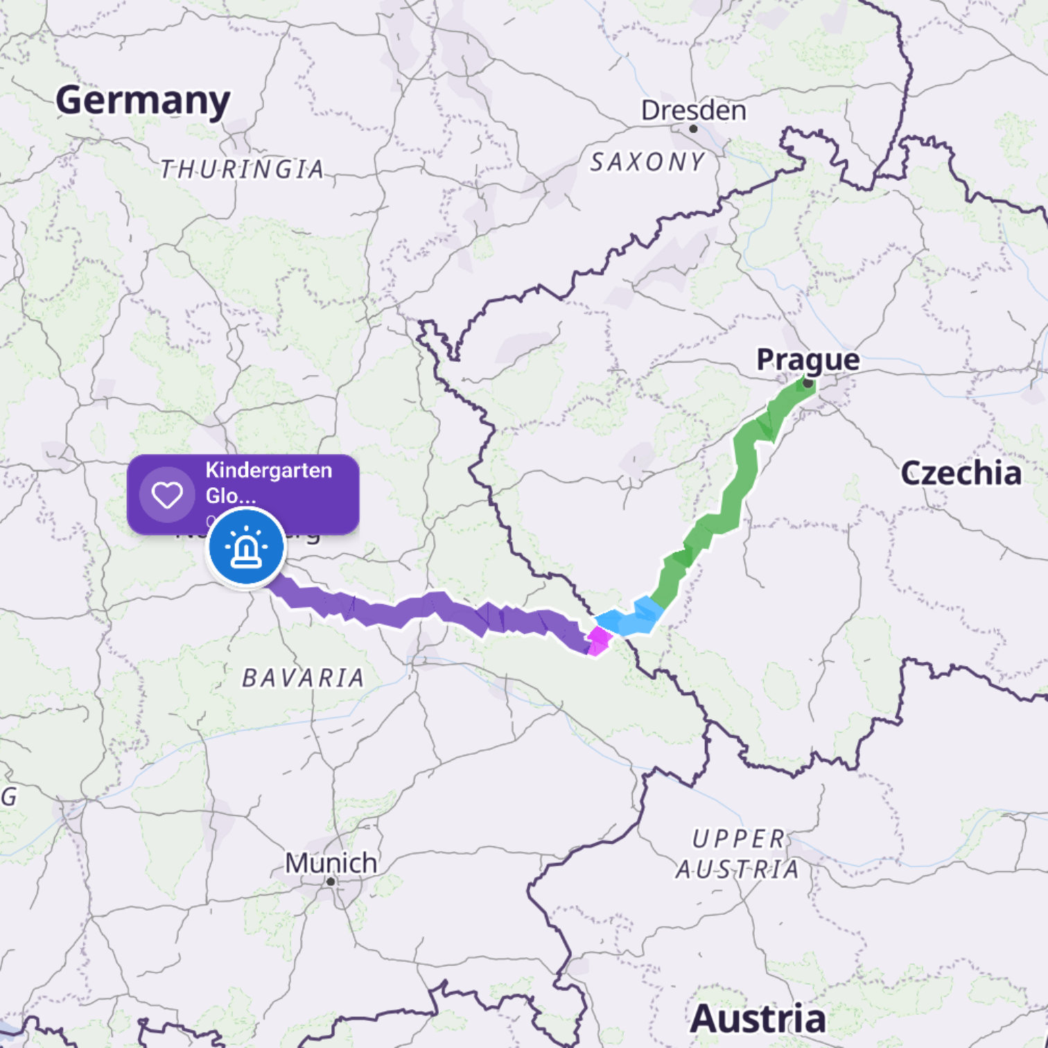 Map itinerary