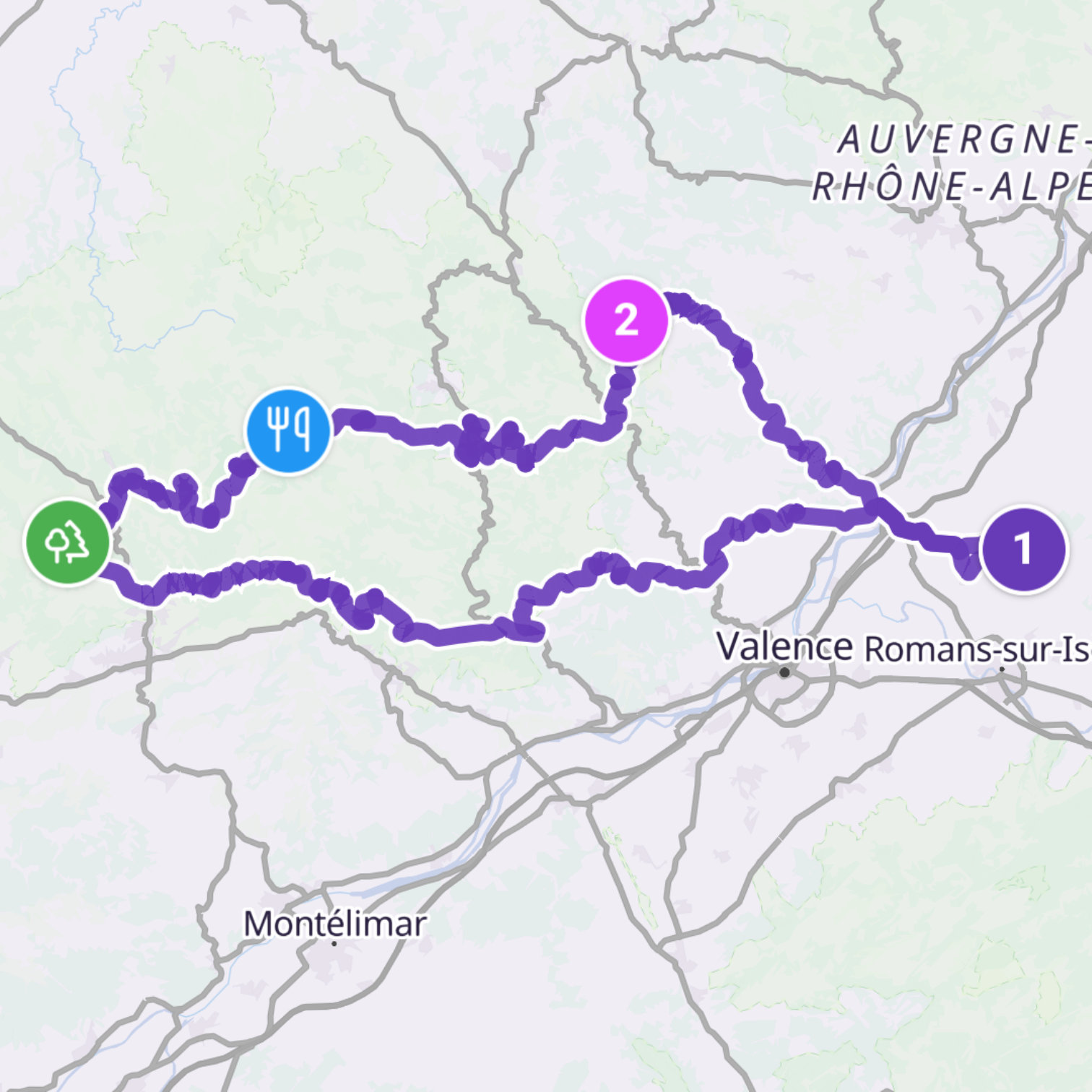 Map itinerary