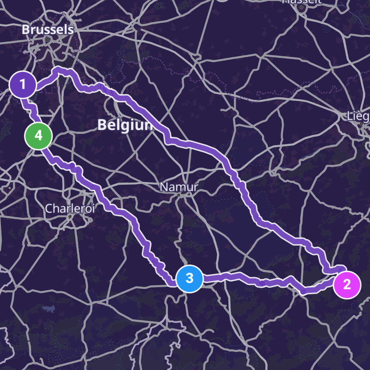 Map itinerary