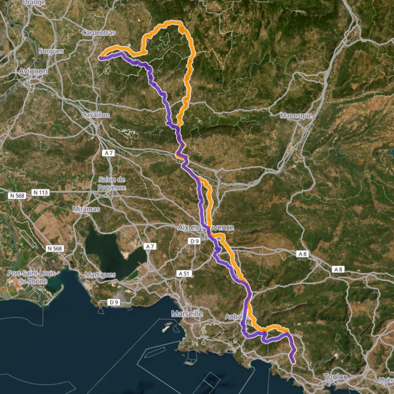Map itinerary