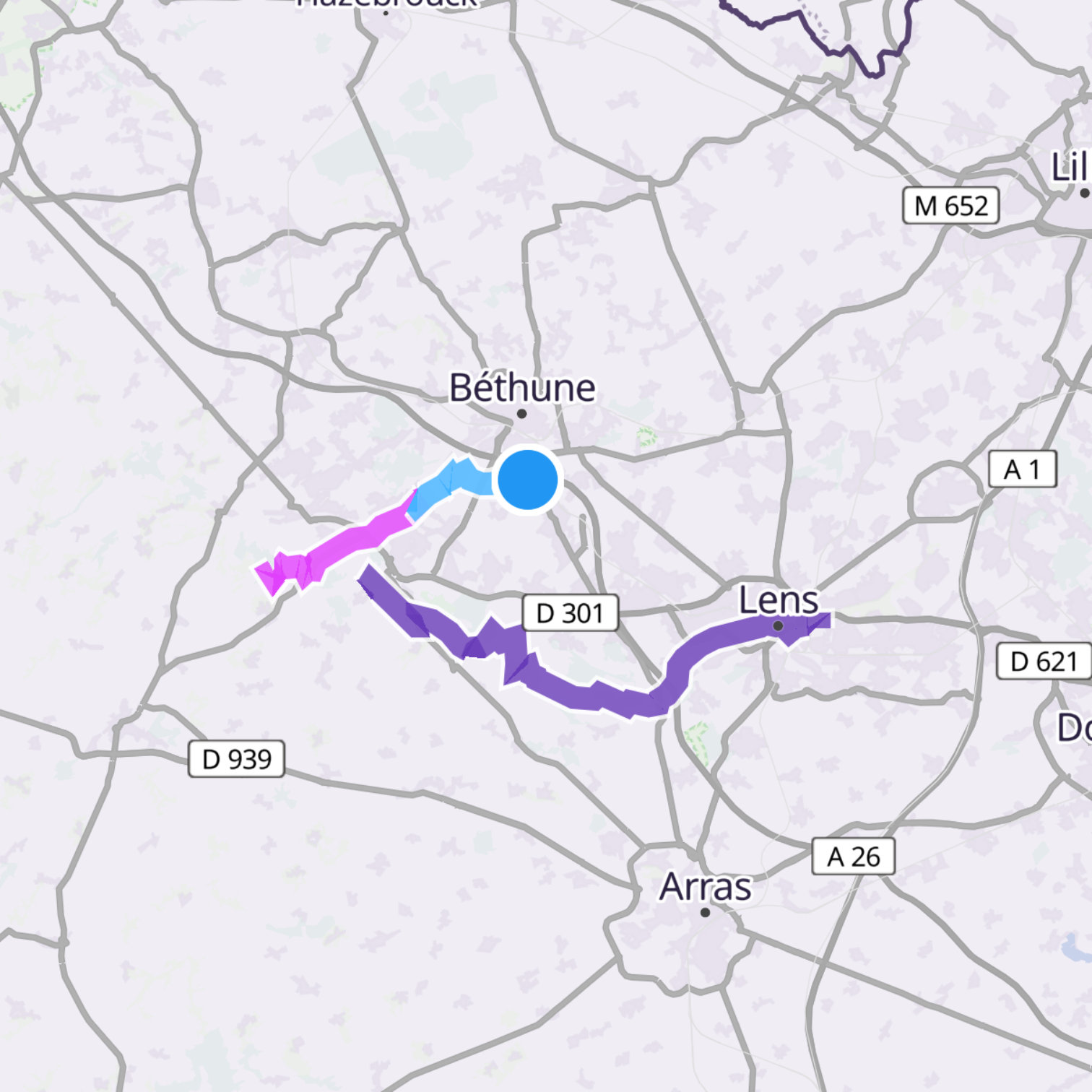 Map itinerary