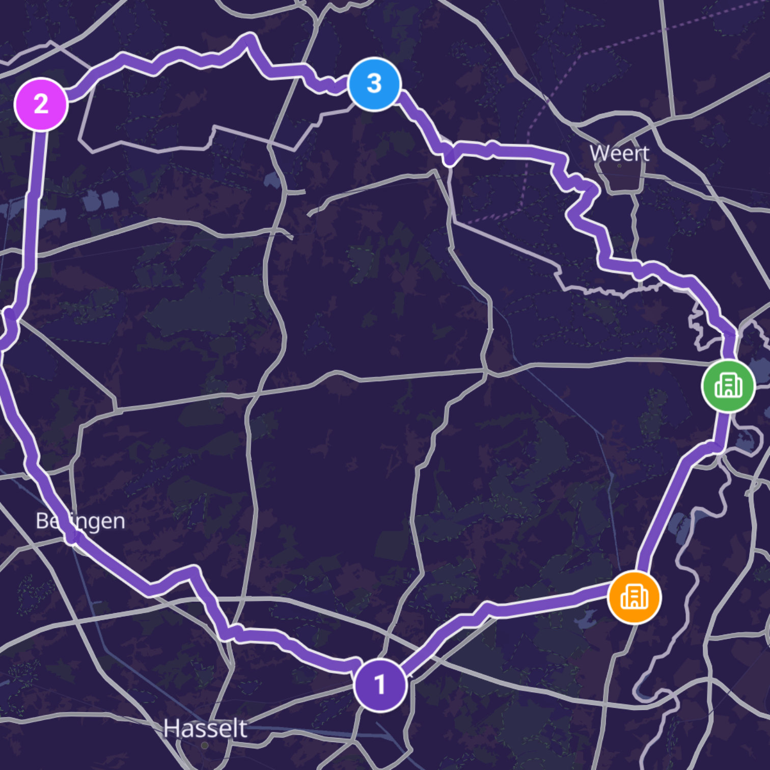 Map itinerary