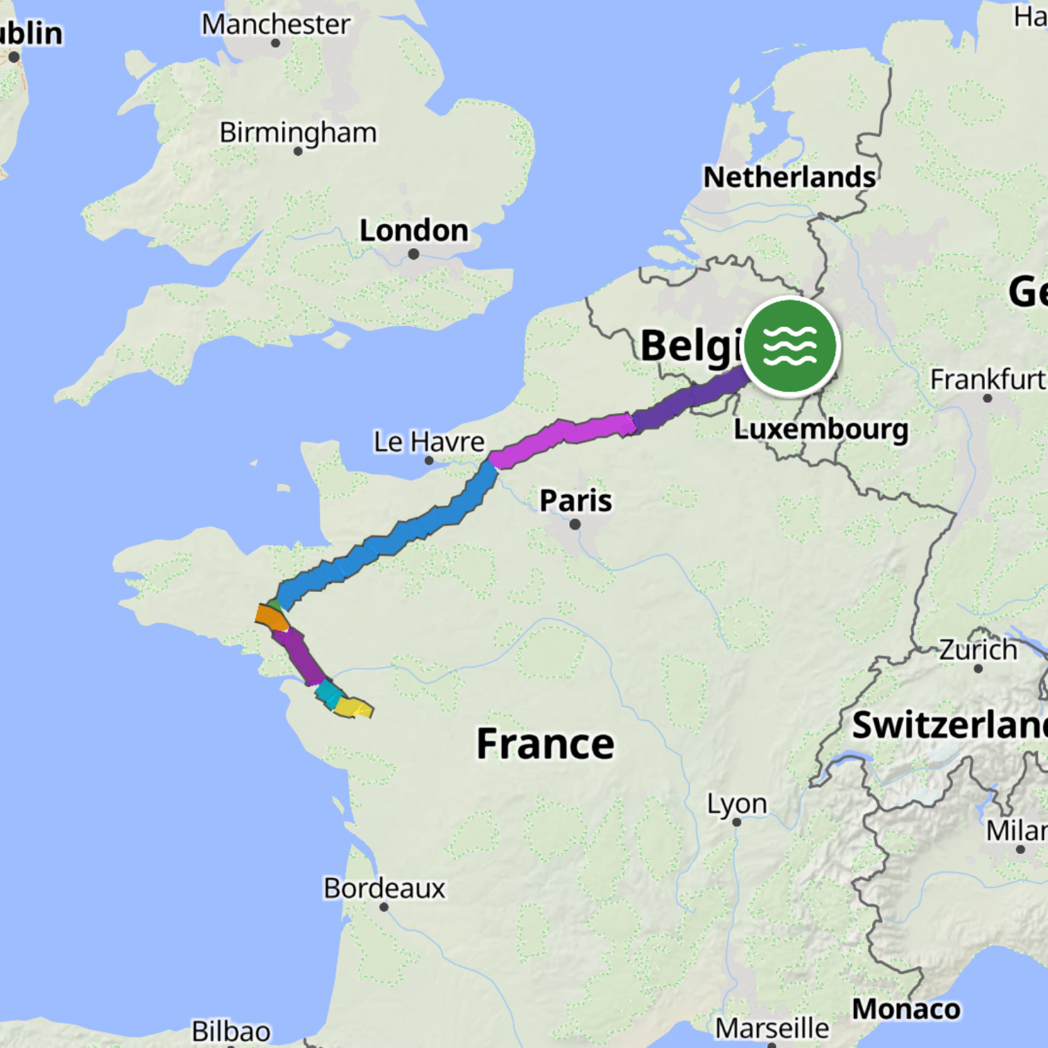 Map itinerary