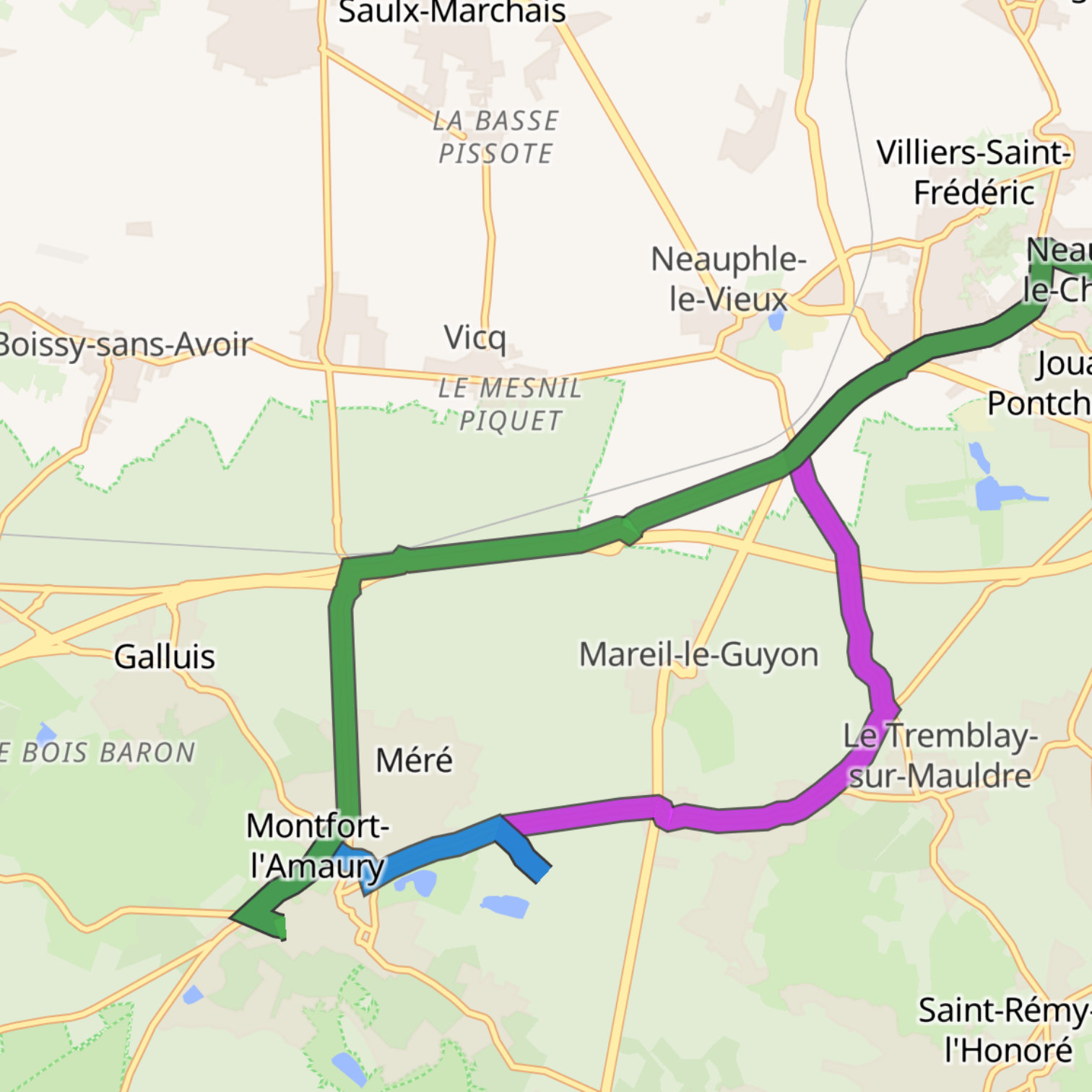Map itinerary