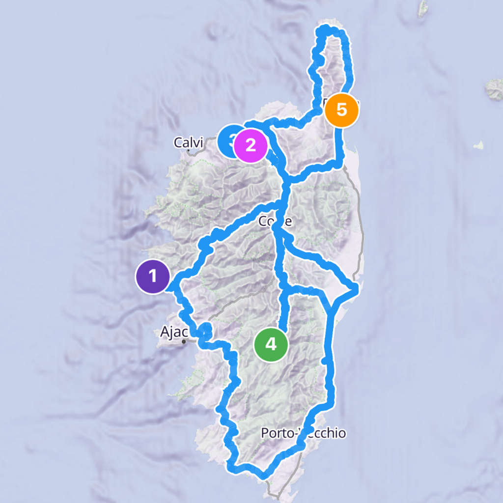 Map itinerary
