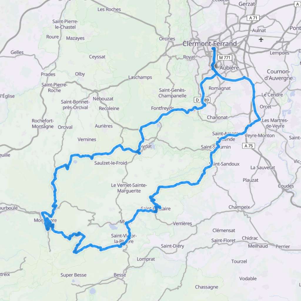 Map itinerary