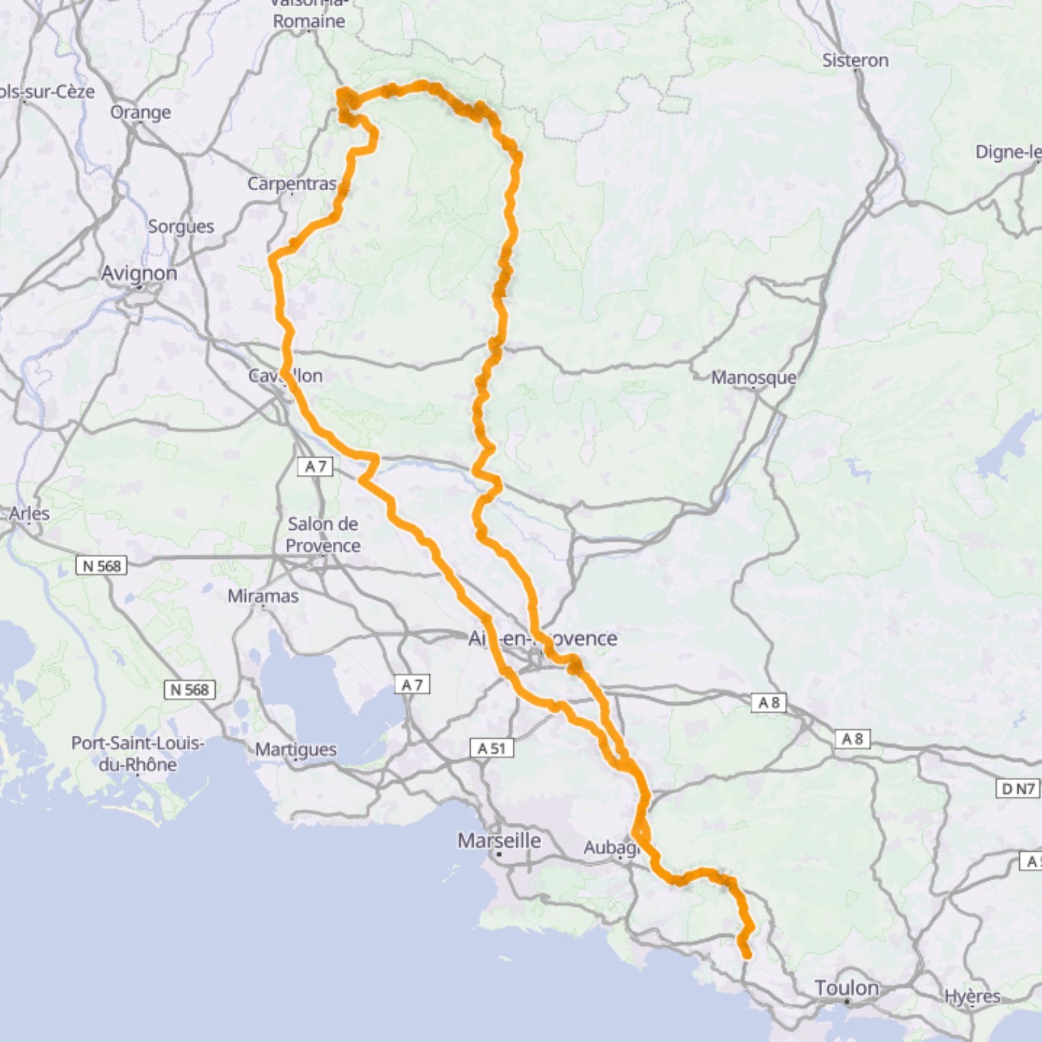 Map itinerary