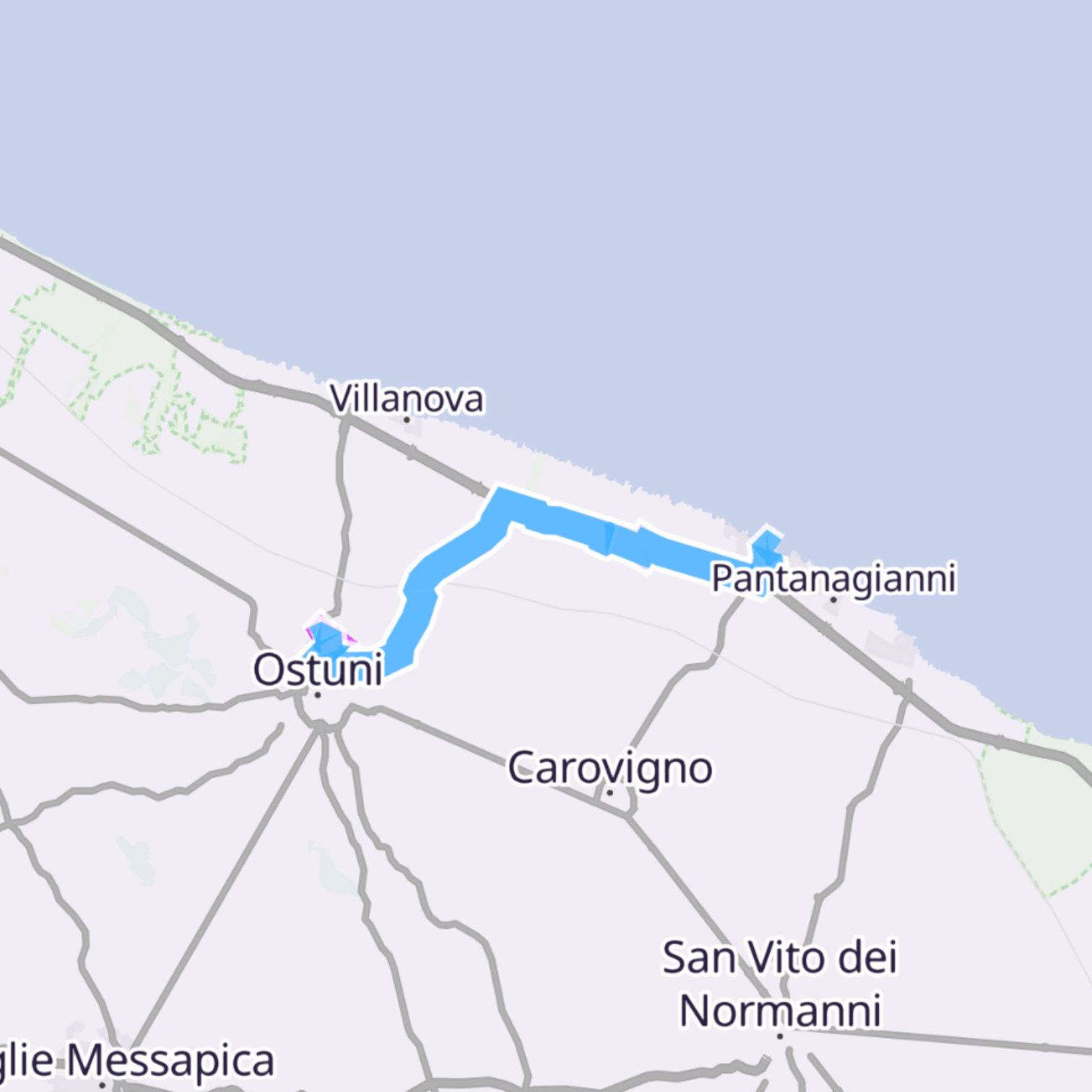 Map itinerary