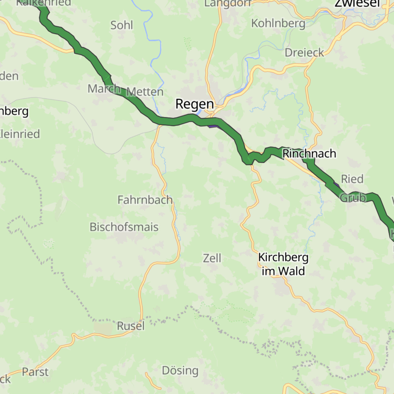 Map itinerary