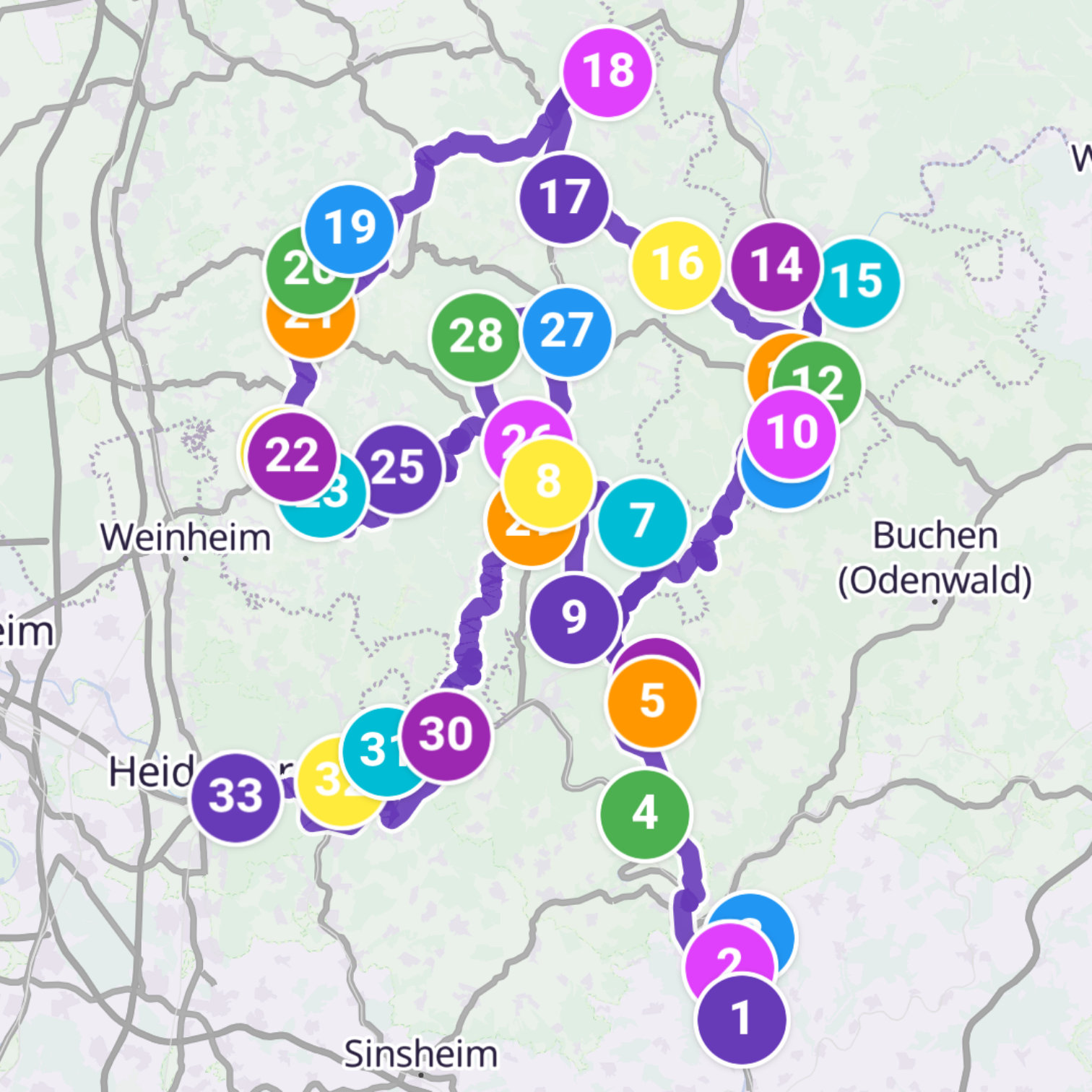 Map itinerary