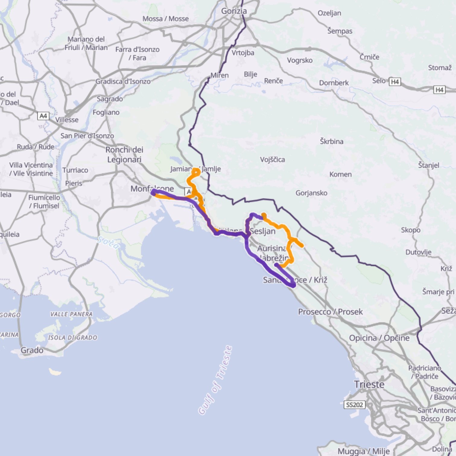 Map itinerary
