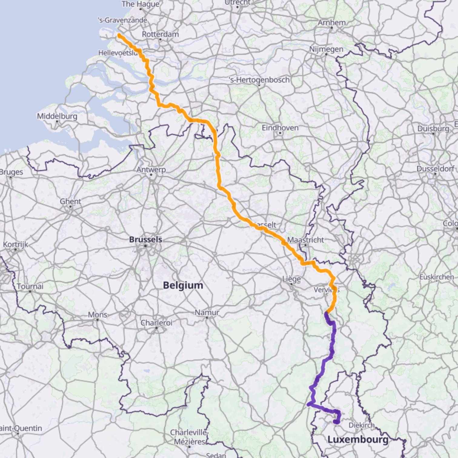 Map itinerary