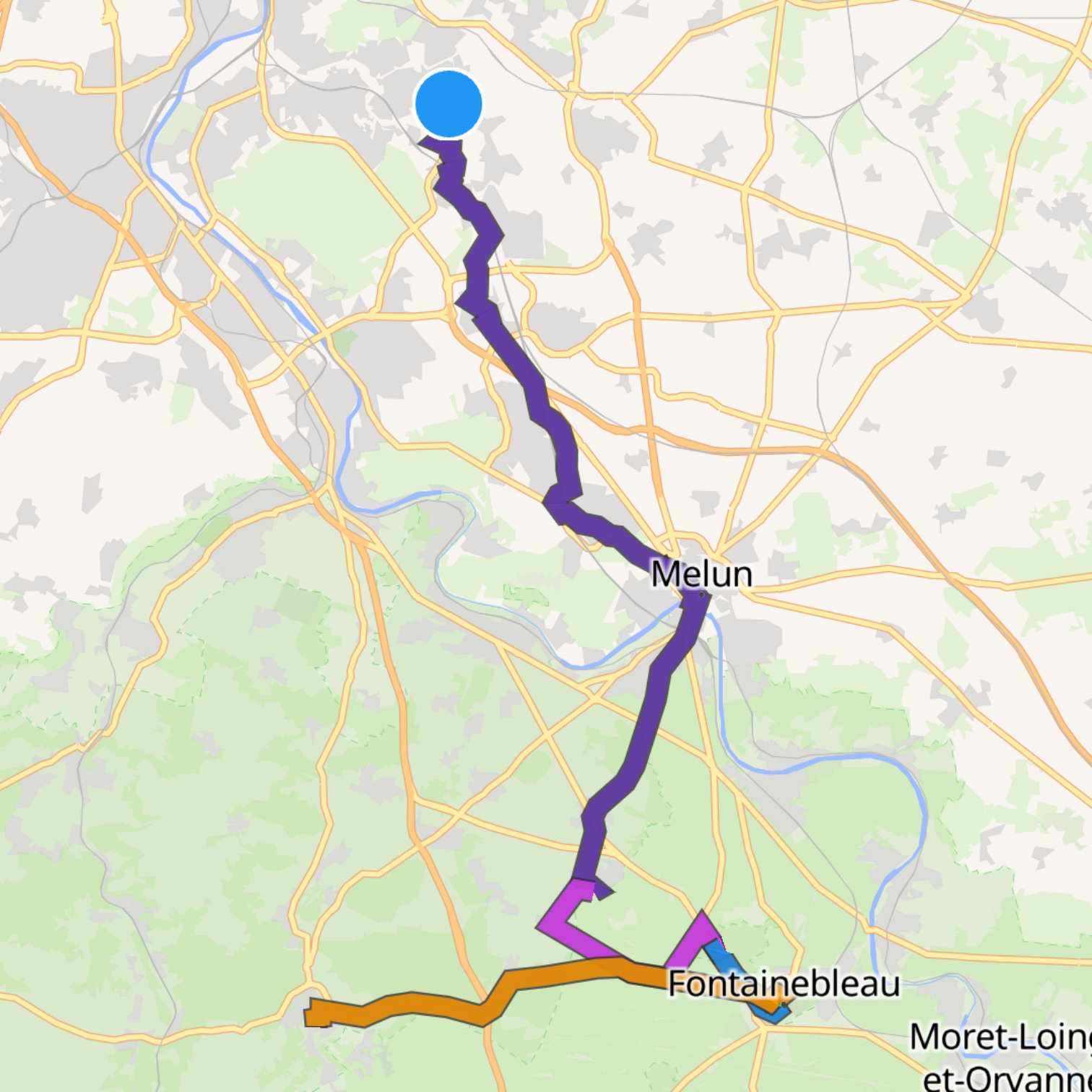 Map itinerary