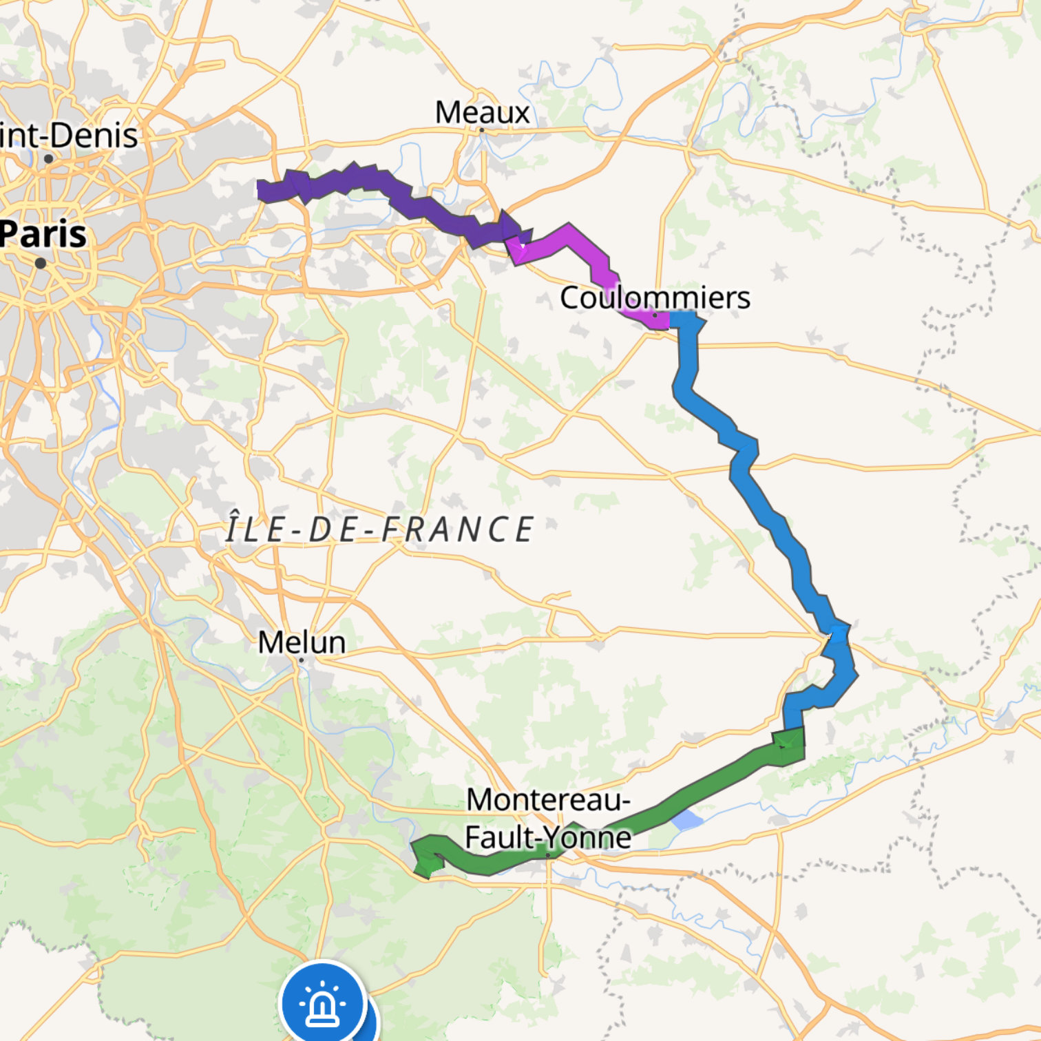 Map itinerary