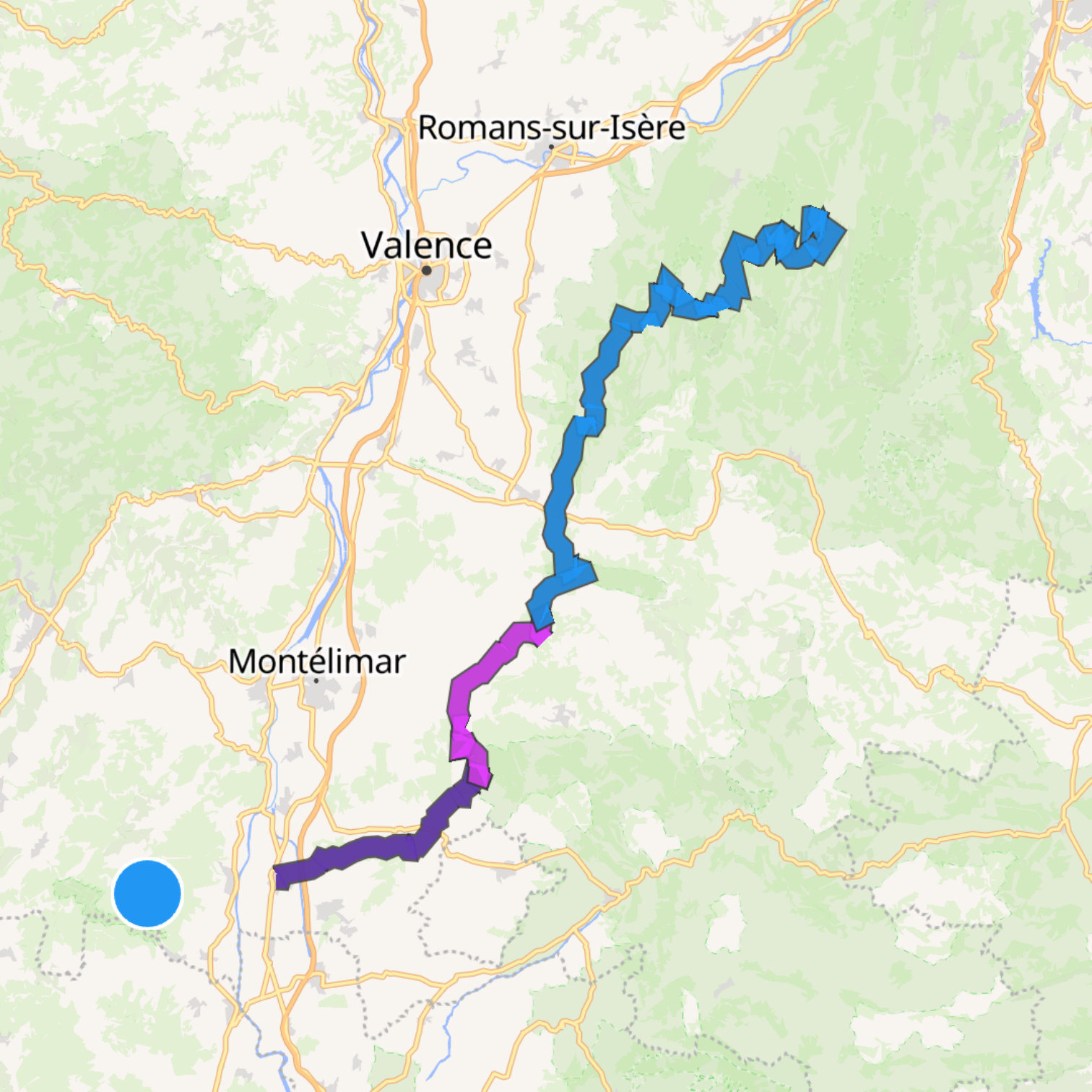 Map itinerary