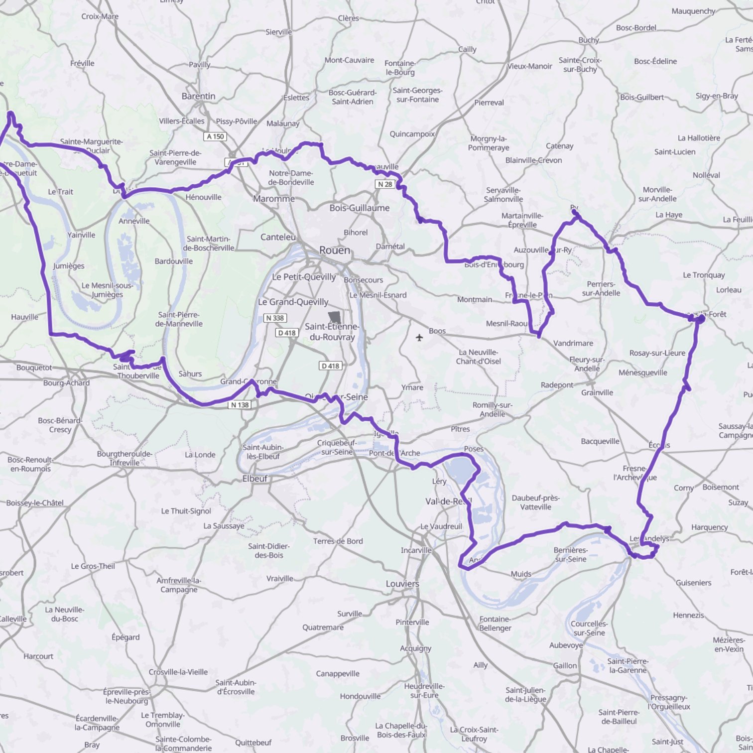 Map itinerary