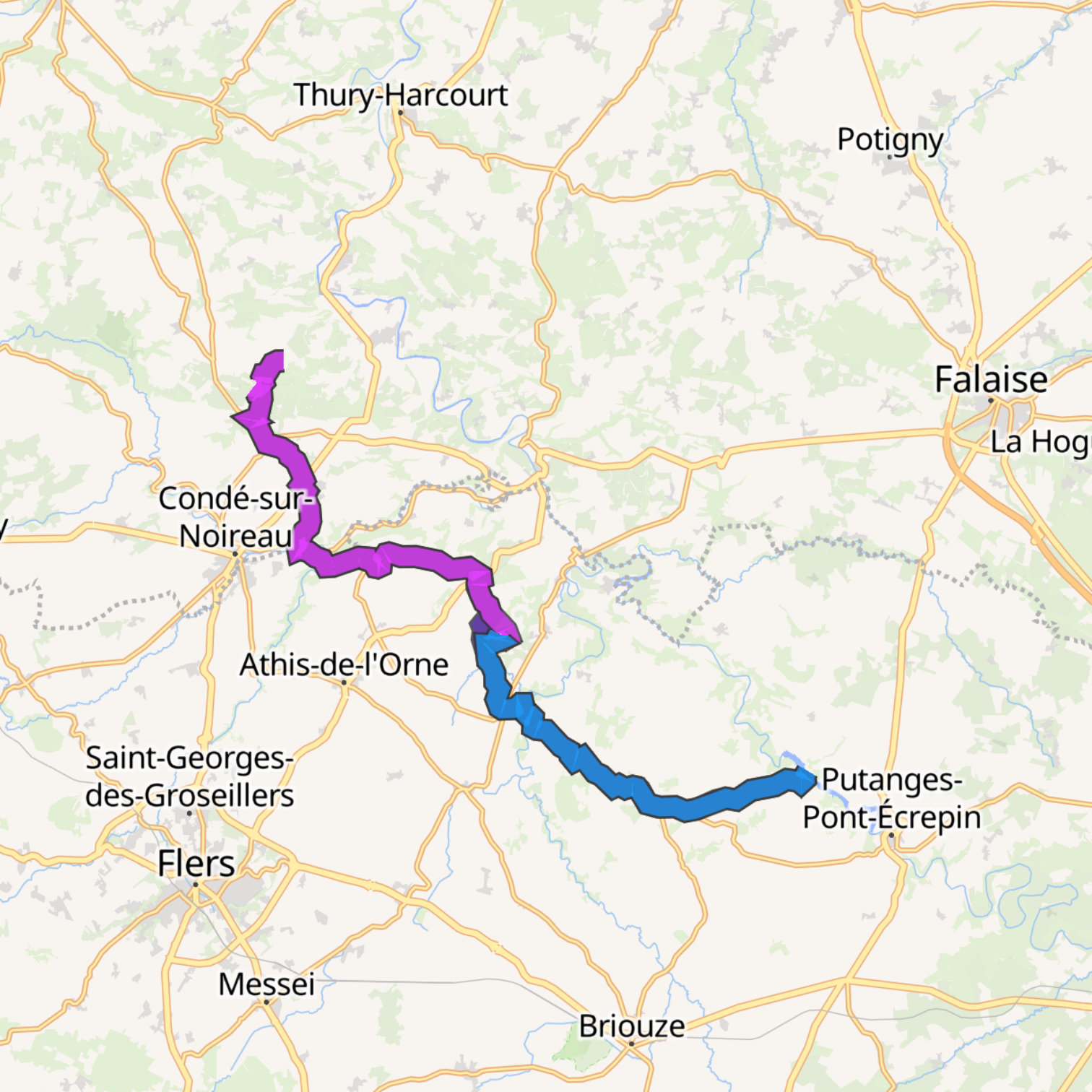 Map itinerary